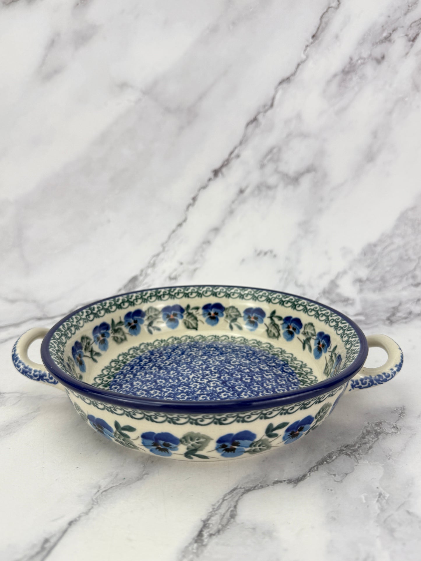 Small Round Baker with Handles - Shape C40 - Pattern 2273