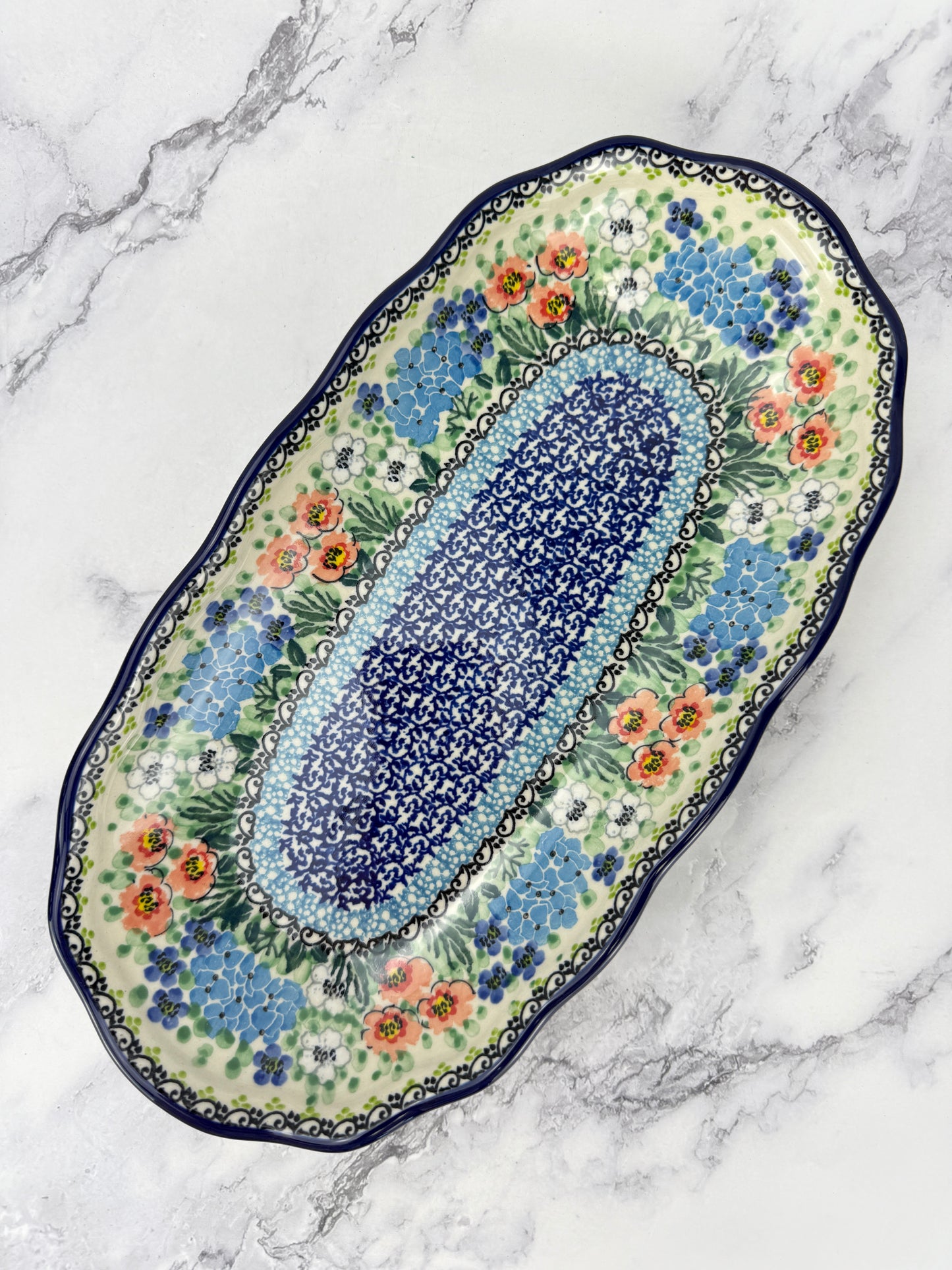 Scalloped Unikat Tray - Shape A42 - Pattern U5113