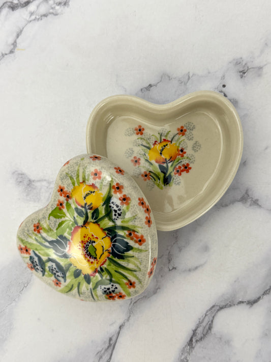 Covered Unikat Heart Dish - Shape G95 - Pattern U5273