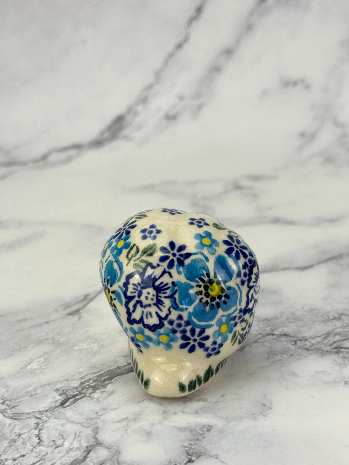 Snail Figurine - Shape V415 - Pattern Cobalt Cluster