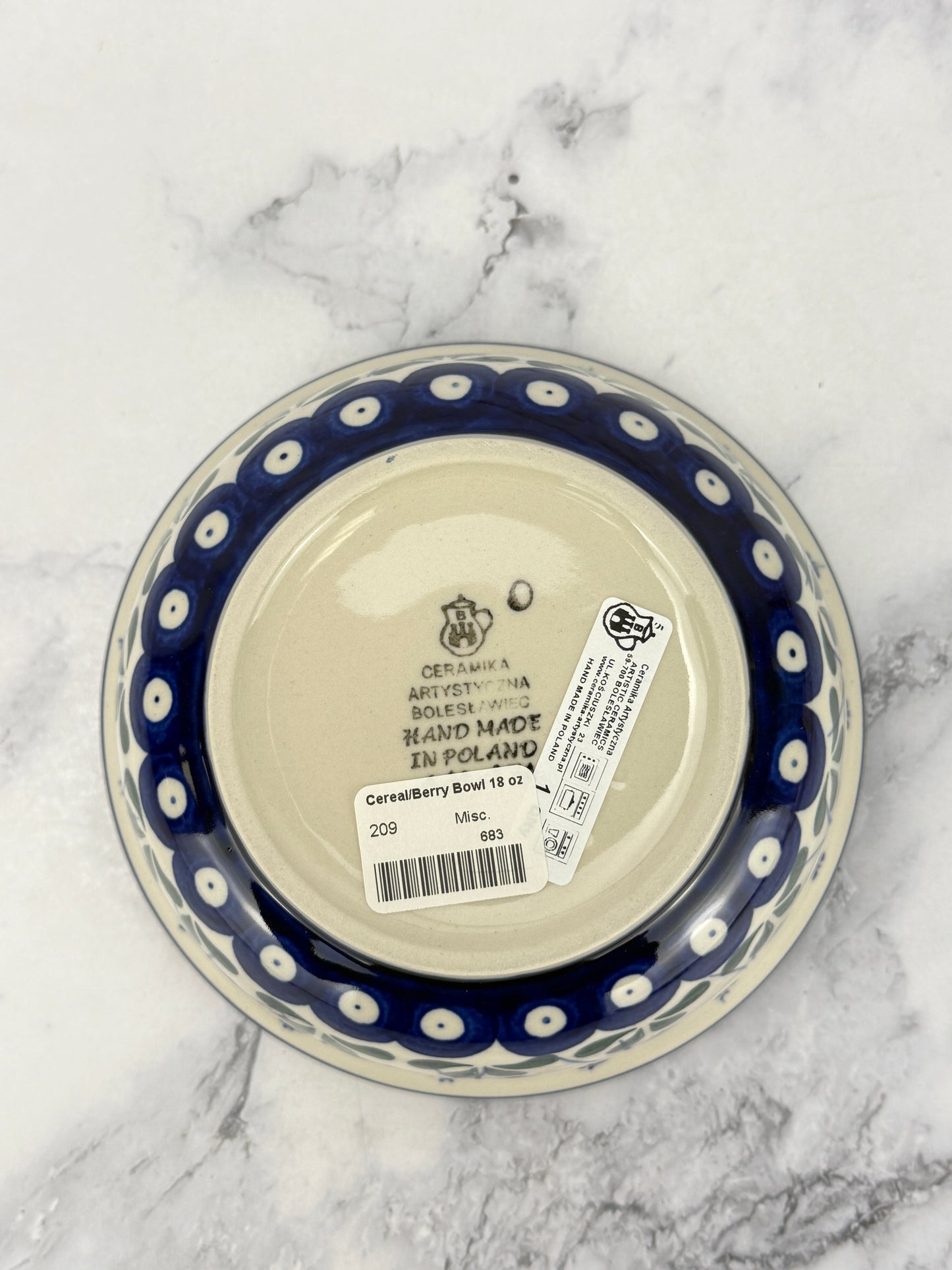 Cereal / Berry Bowl - Shape 209 - Pattern 377O