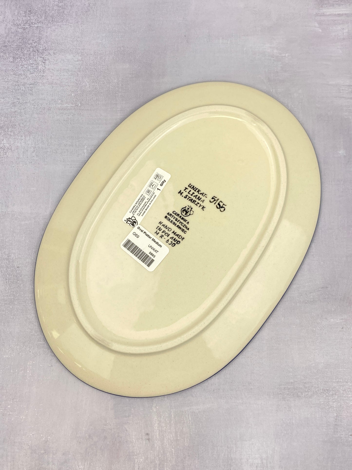 Medium Unikat Oval Platter - Shape G69 - Pattern U5155