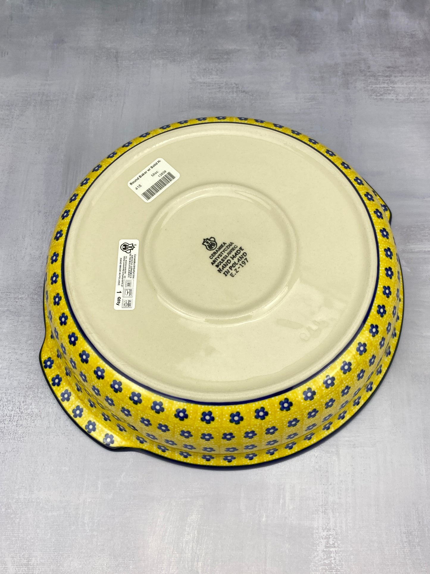 10" Round Baker With Handles - Shape 418 - Pattern 242