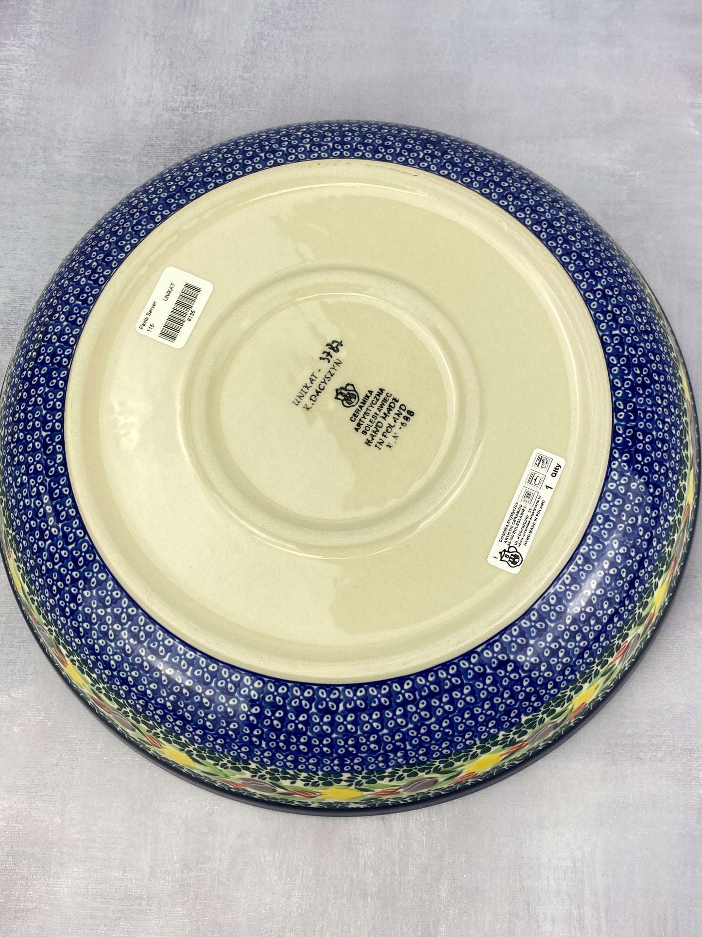 Unikat Pasta Server / Wide Shallow Bowl - Shape 115 - Pattern U3787