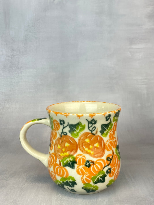 Vena Unikat 8oz Mug - Shape V053 - Jack-O-Lantern Patch