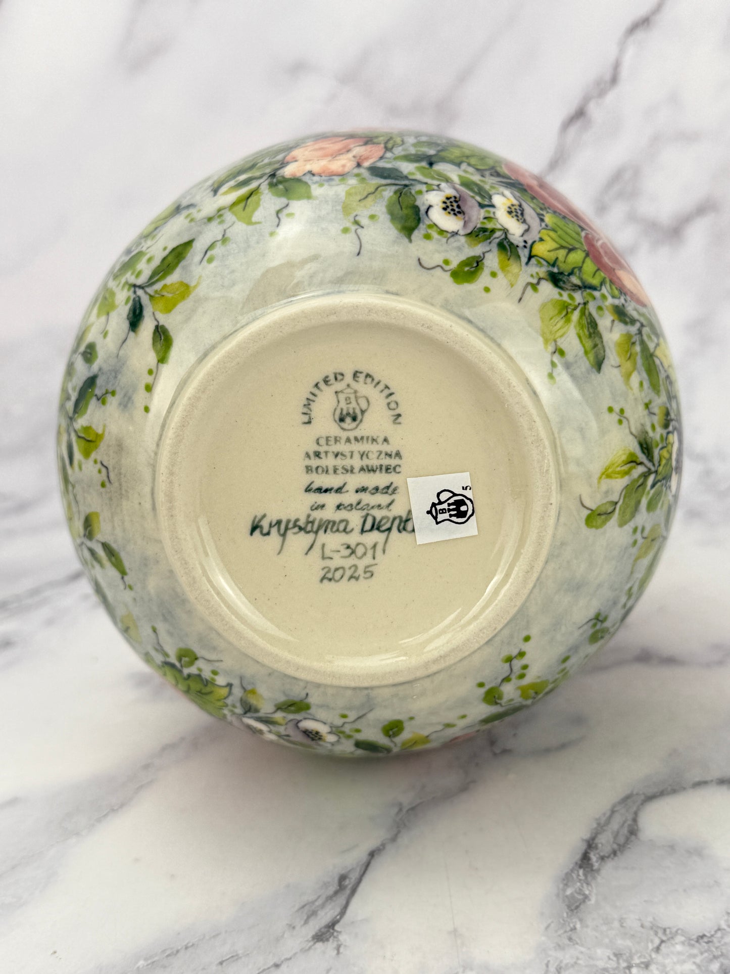 2025 Limited Edition Rounded Vase - Shape F15 - Krystyna Deptuła - L301