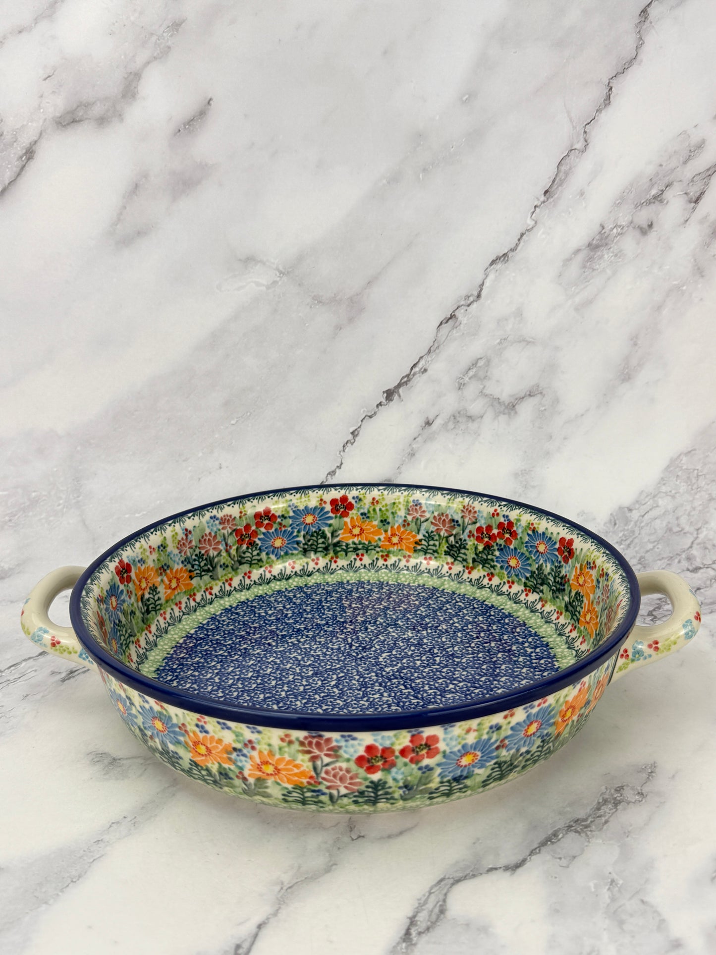 10"  Unikat Round Baker With Handles - Shape 420 - Pattern U5237