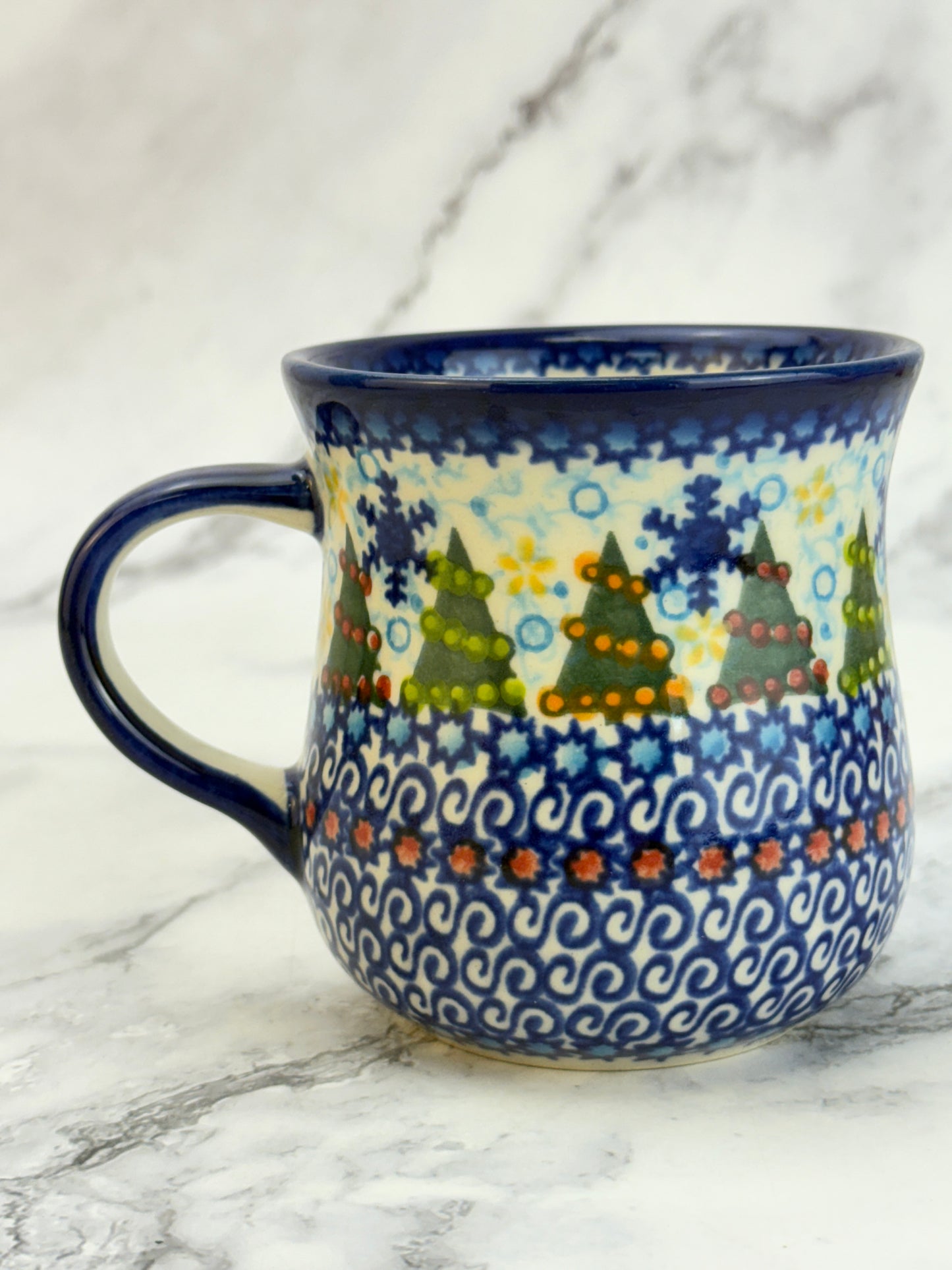 Vena Unikat 8oz Holiday Mug - Shape V053 - Christmas Lights