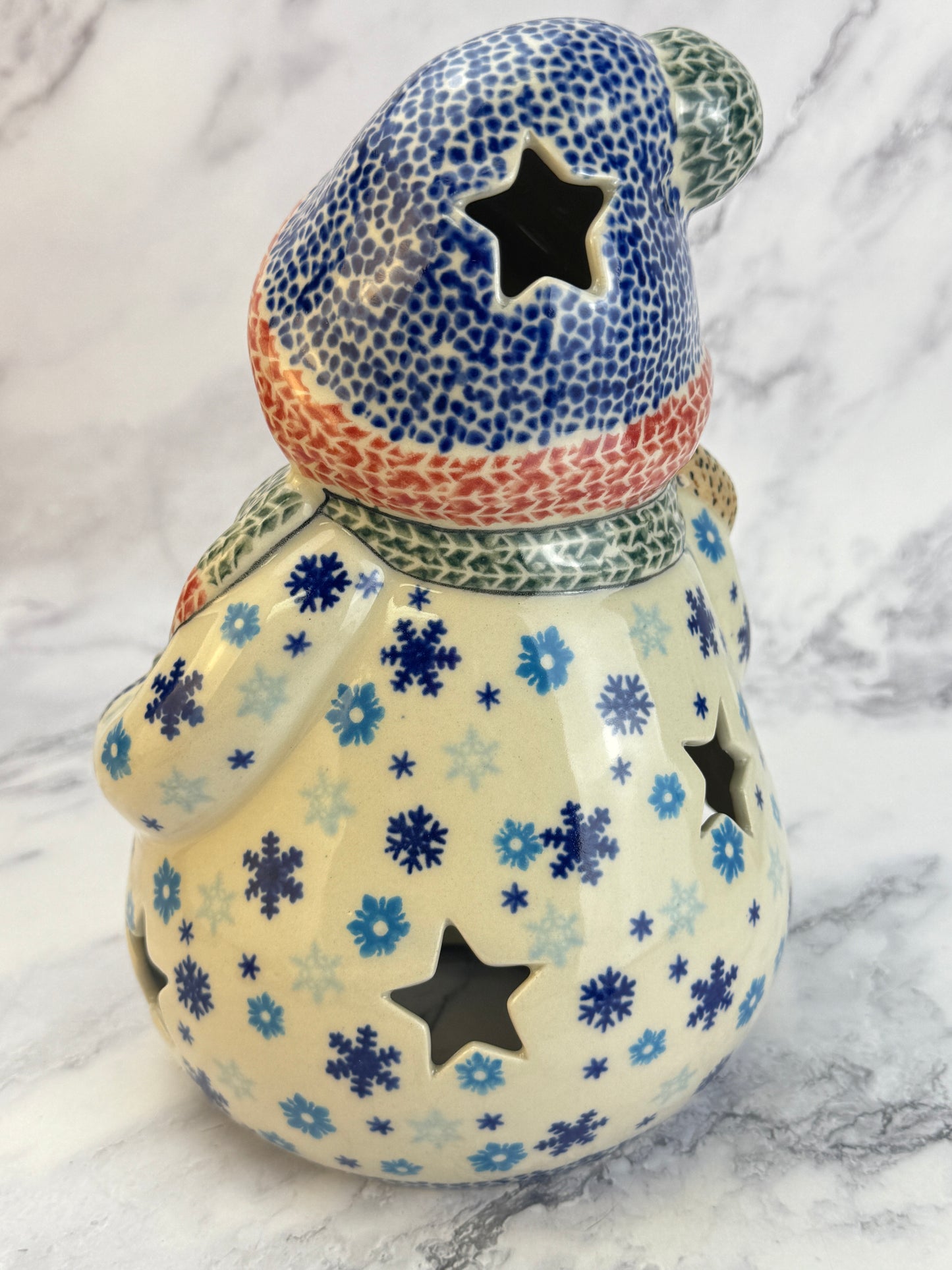 Vena Snowman With Broomstick - Shape V641 - Snowflake