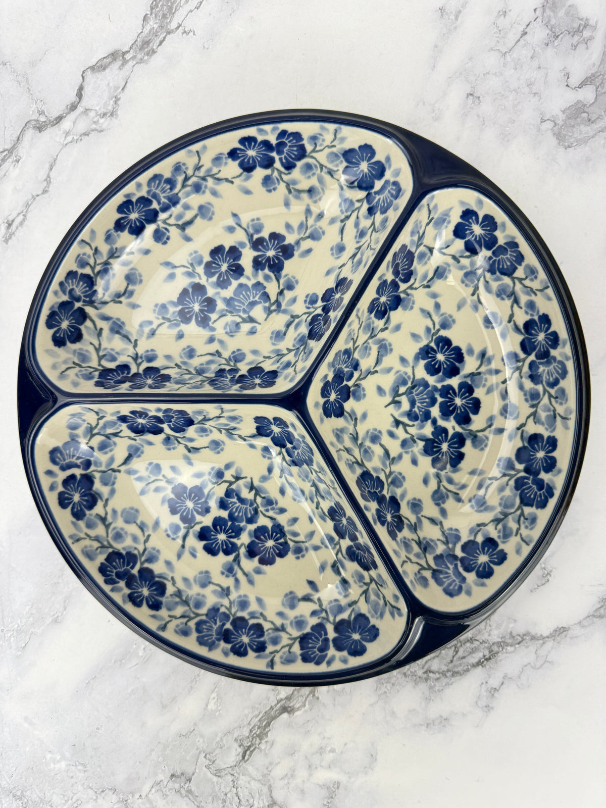 Divided Round Dish - Shape 484 - Pattern 3428