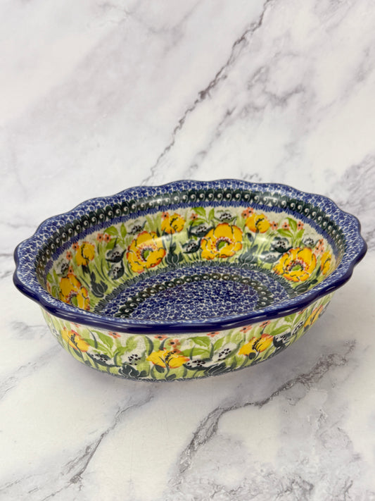 Scalloped Unikat Oval Bowl - Shape D78 - Pattern U5273