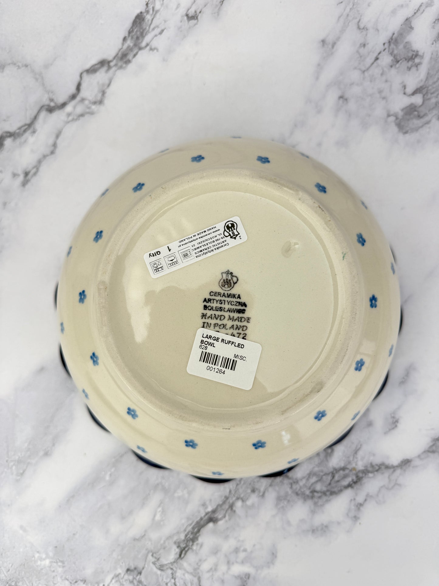 Large Ruffled Bowl - Shape 628 - Pattern 2222