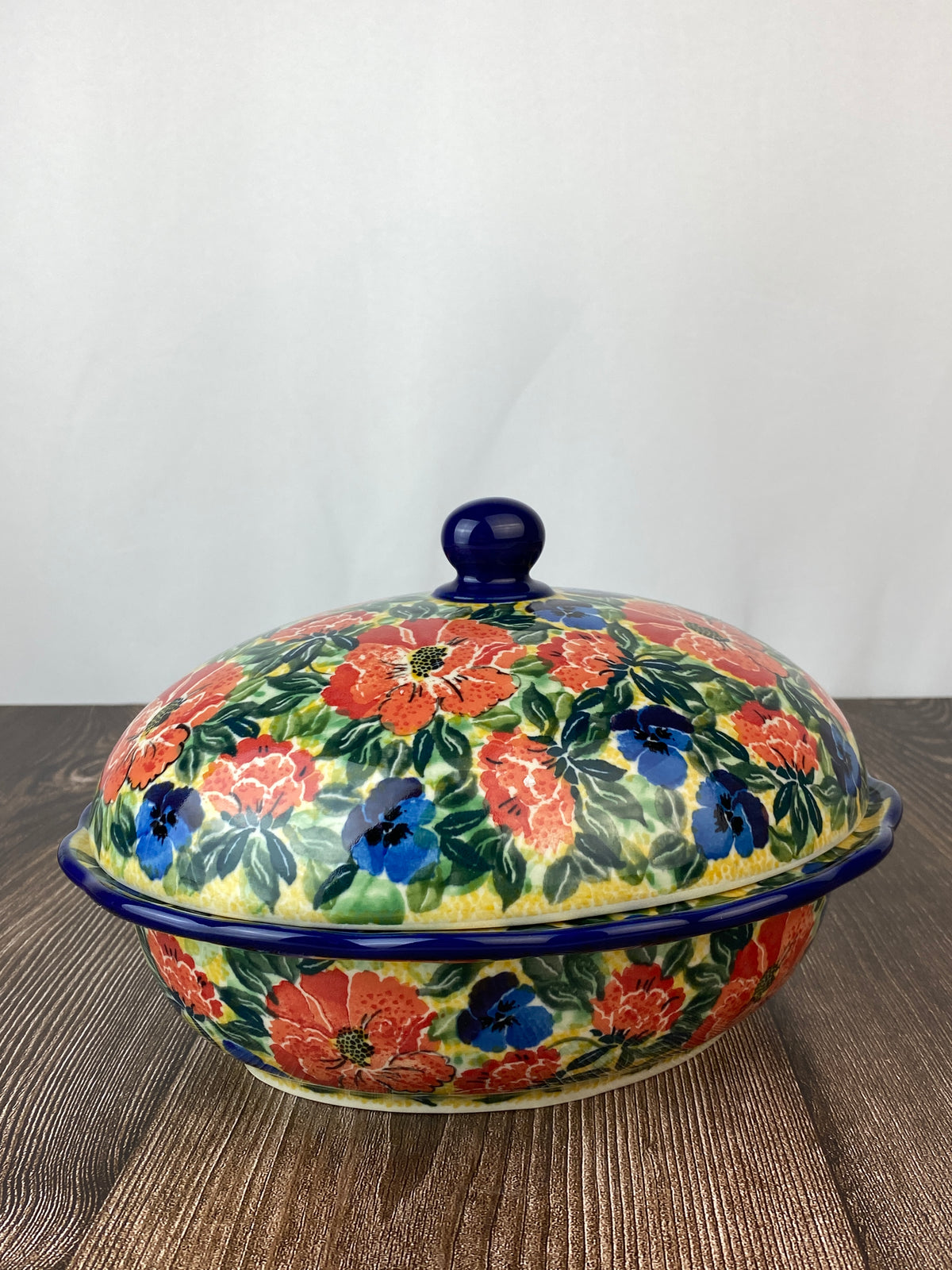 Roaster Pattern Scalloped Unikat Roaster - Shape D44 - Pattern U4704 – Polish Pottery ...