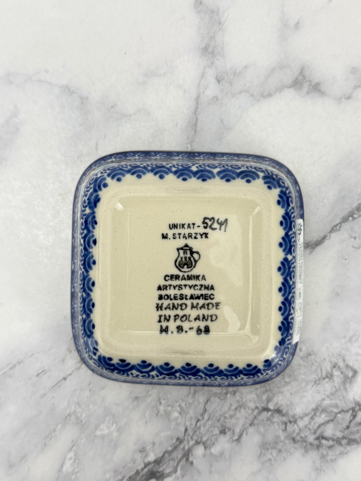 Small Unikat Square Ramekin/ Dish- Shape 428 - Pattern U5241