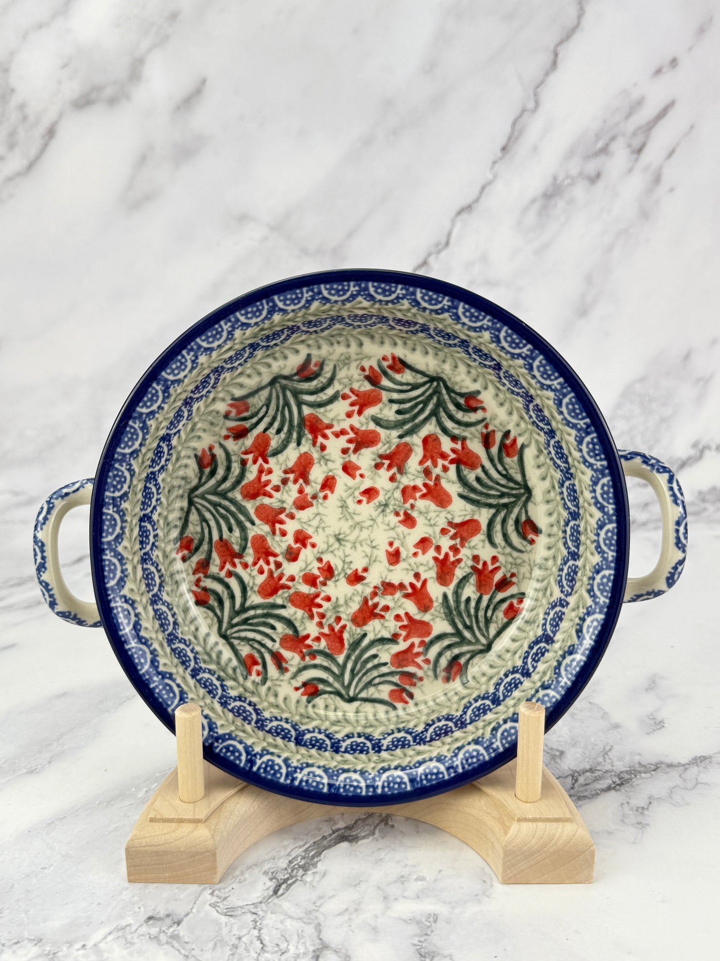 Small Round Baker with Handles - Shape C40 - Pattern 1437