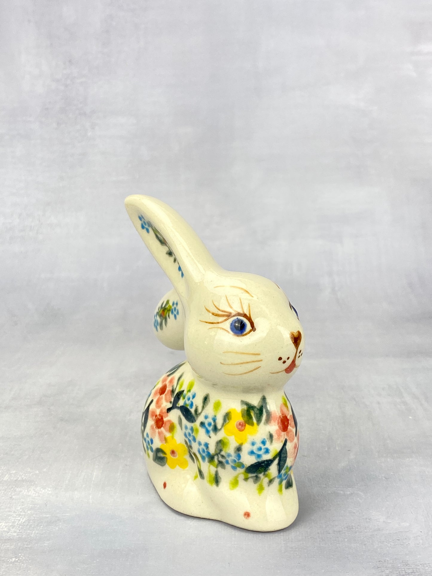 Bunny Figurine - Shape V412 - Pink & Yellow Floral