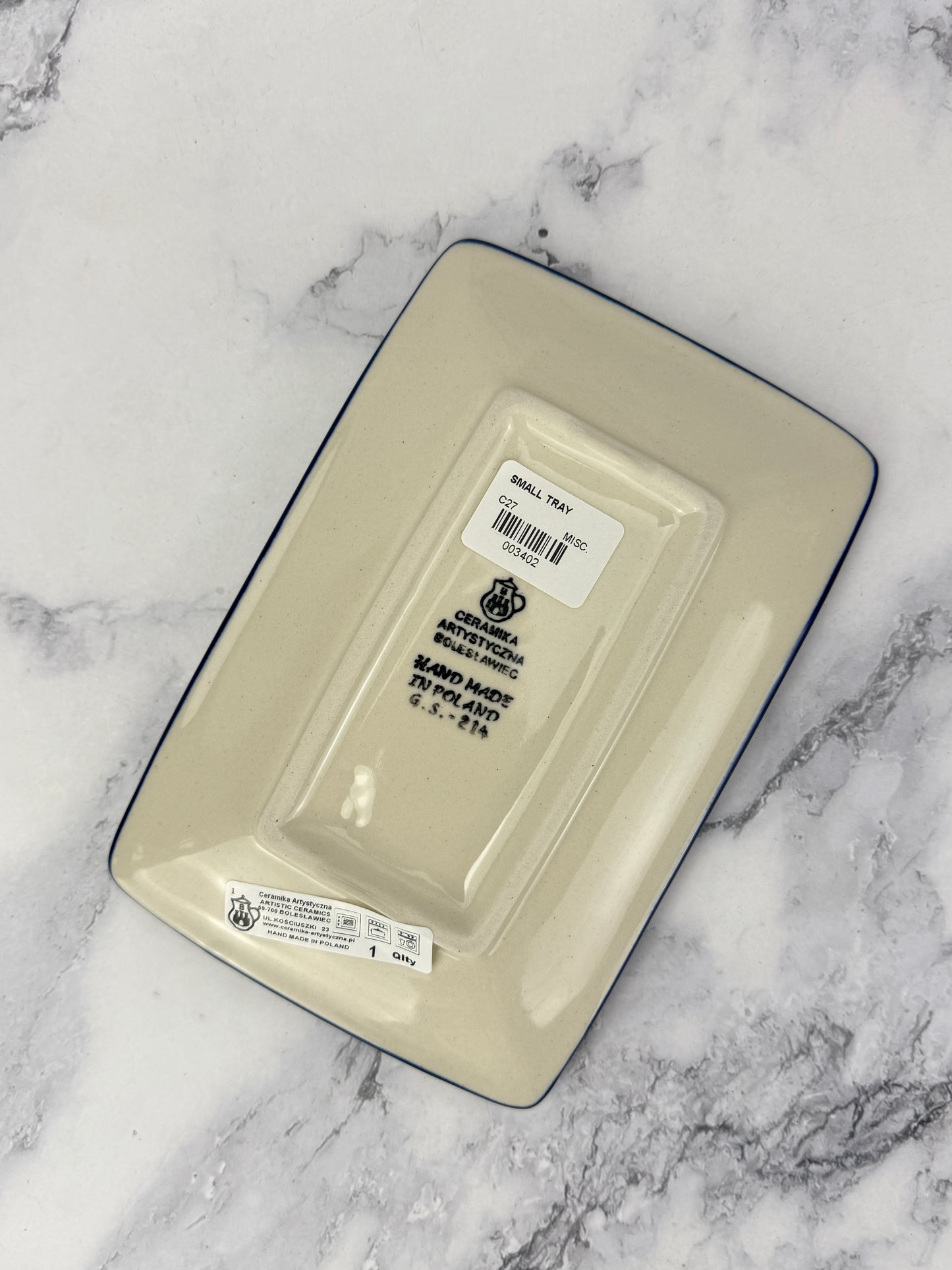 Small Tray - Shape C27 - Pattern 1432