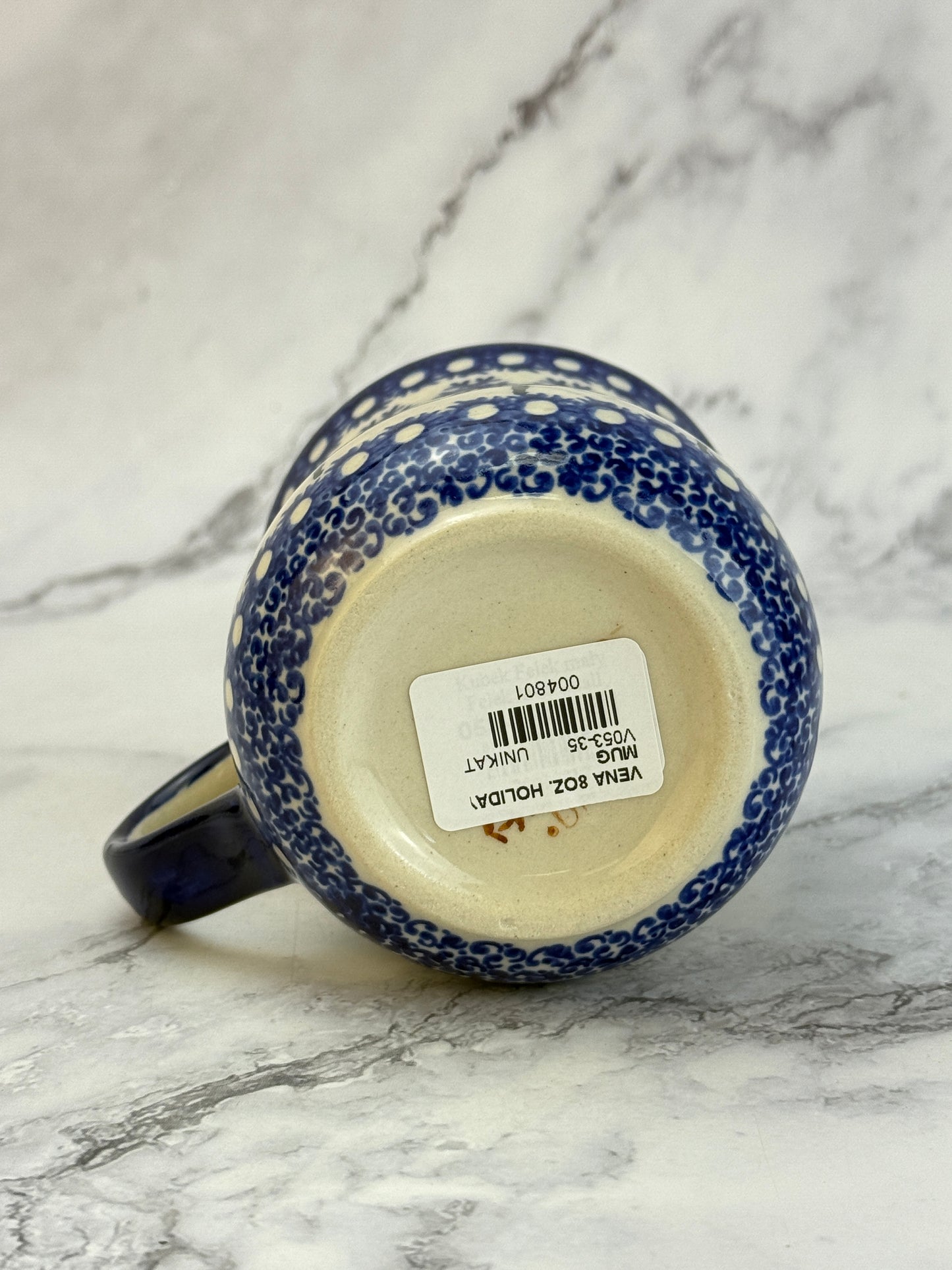 Vena Unikat 8oz Holiday Mug - Shape V053 - Winter Pine