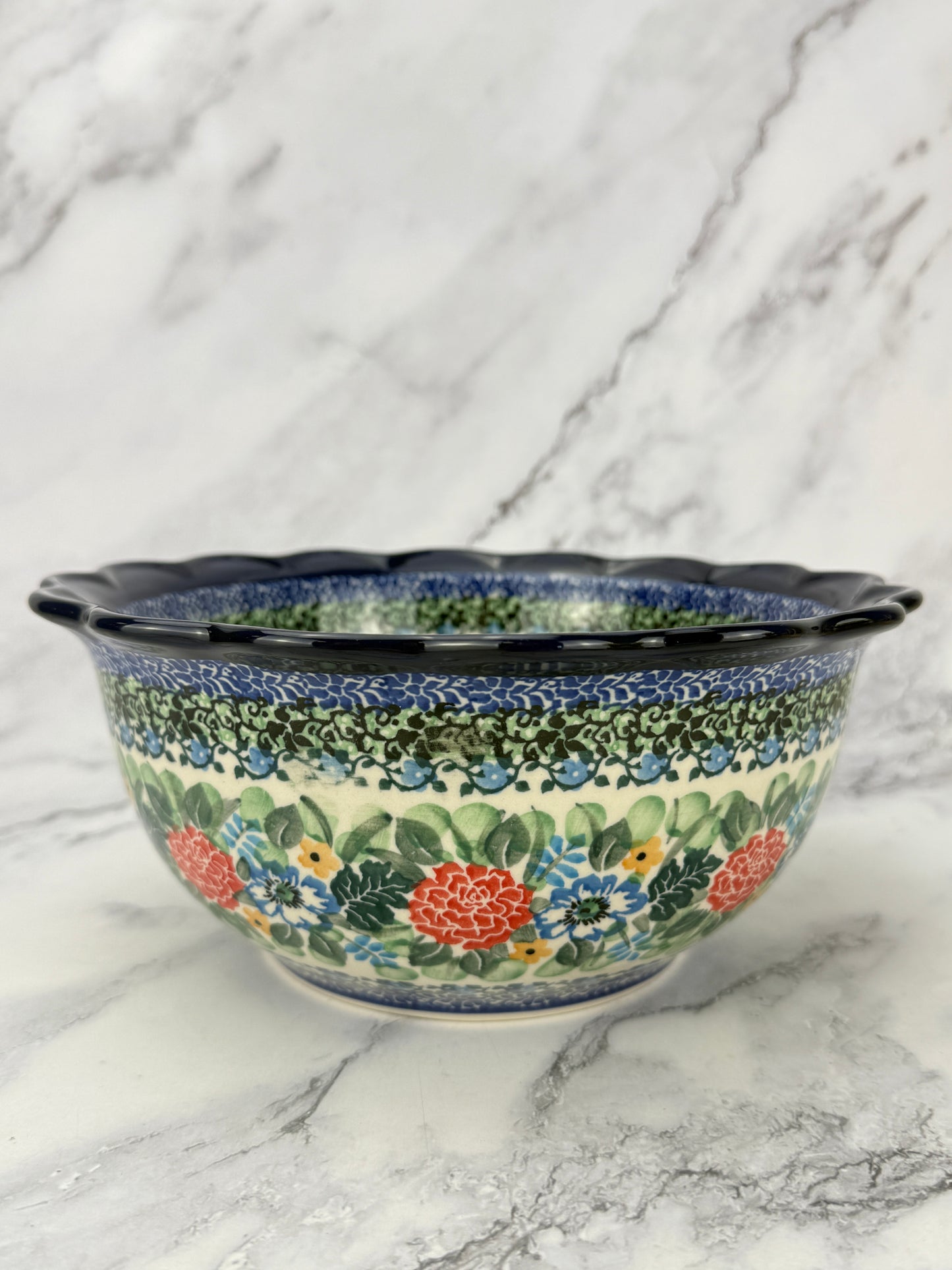 Large Unikat Ruffled Bowl - Shape 628 - Pattern U3271