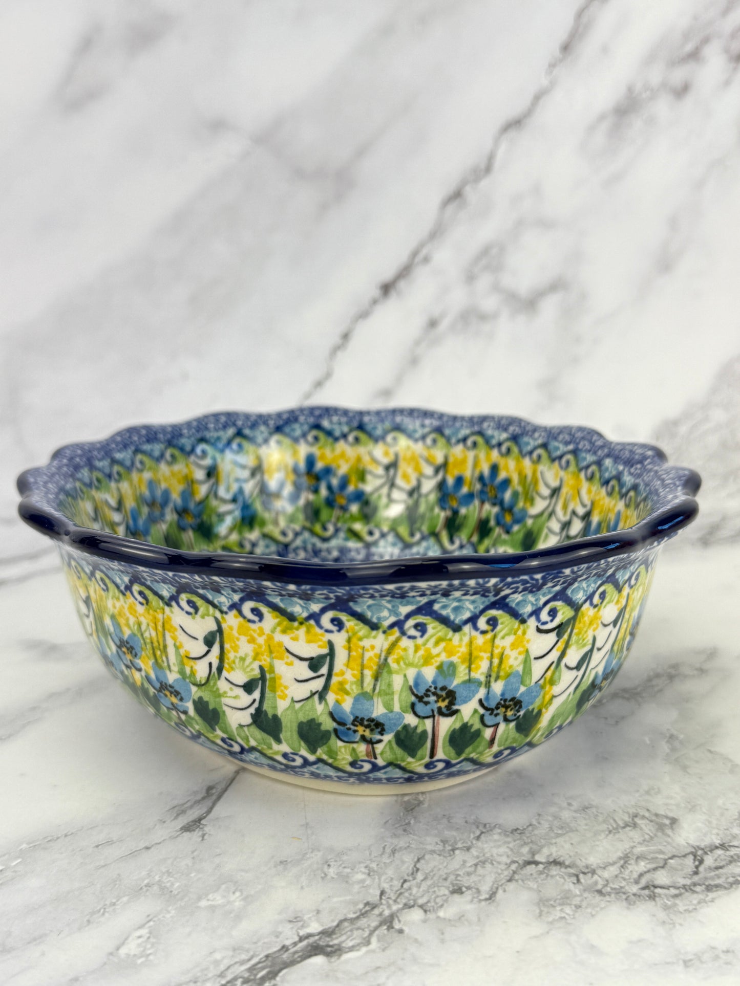 Scalloped Unikat Oval Bowl - Shape D78 - Pattern U5171