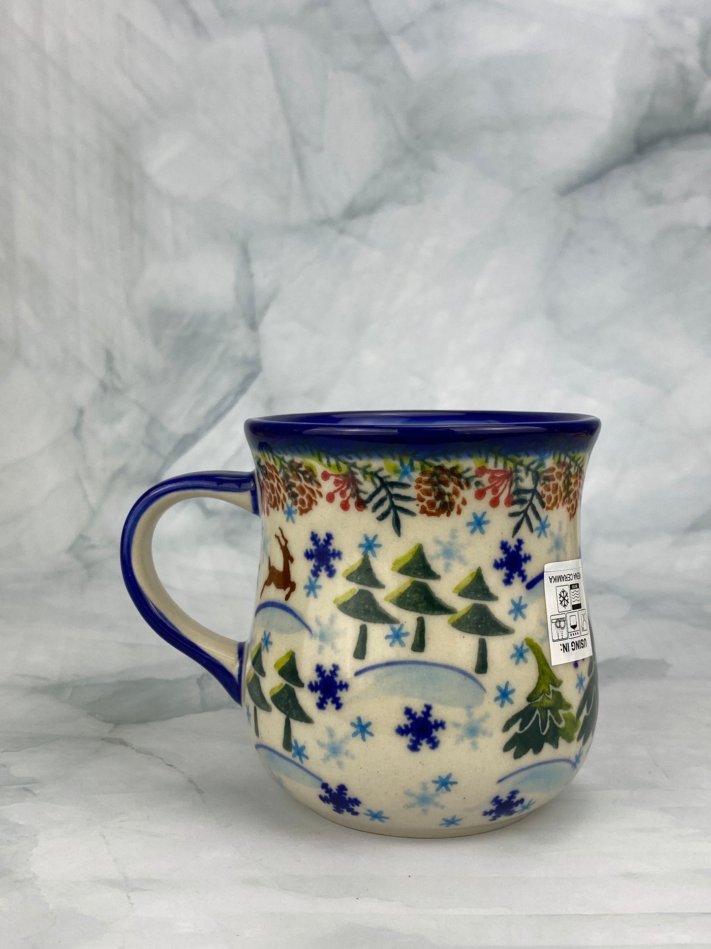 Vena Unikat 8oz Holiday Mug - Shape V053 - Winter Cottage