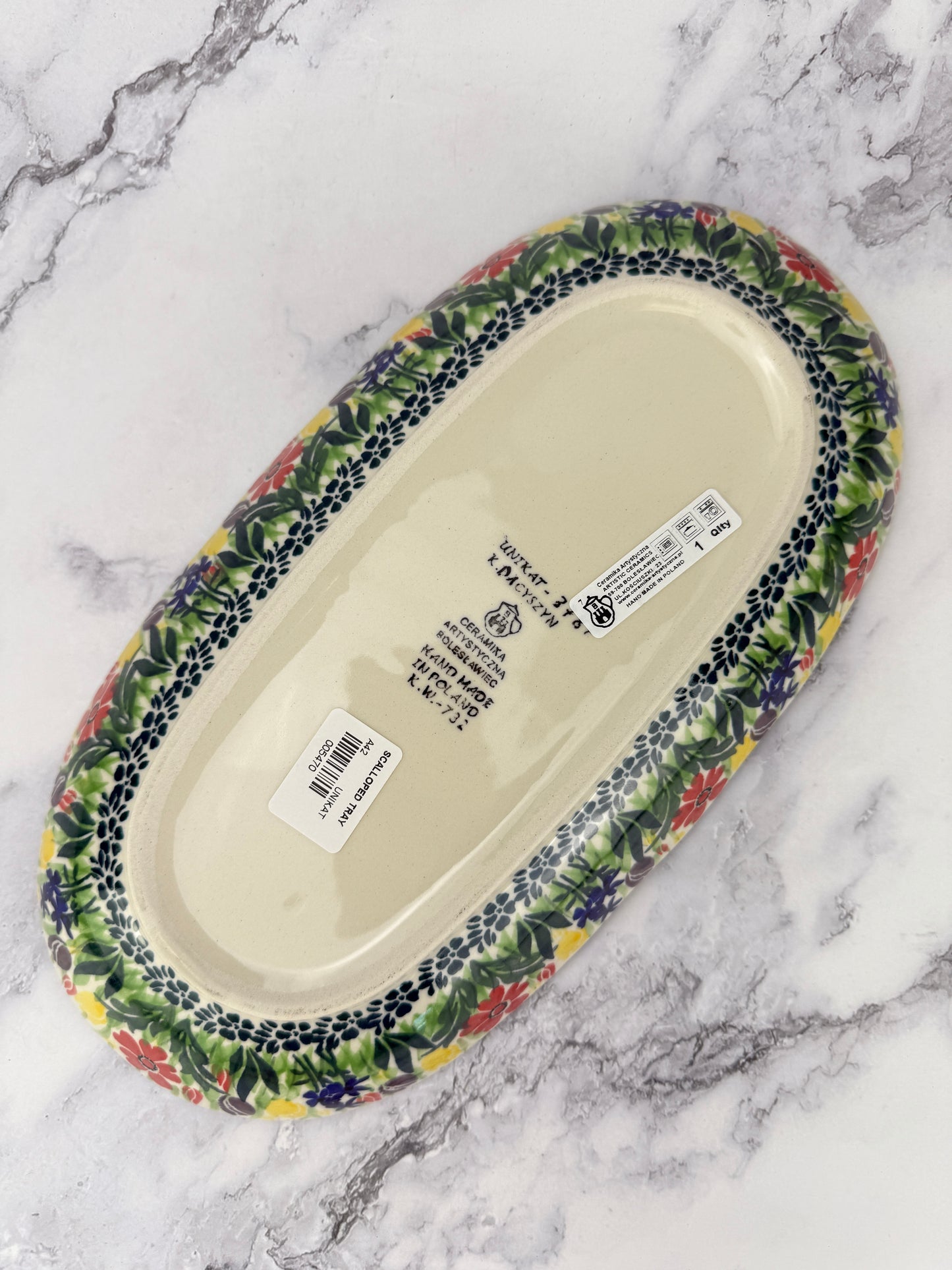 Scalloped Unikat Tray - Shape A42 - Pattern U3787