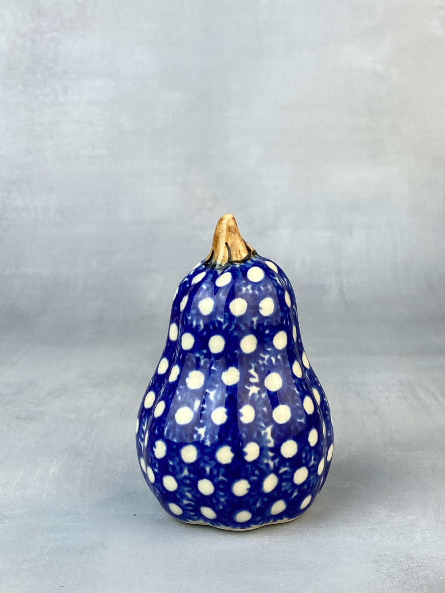 Vena Tall Mini Gourd - Blue and White Dot