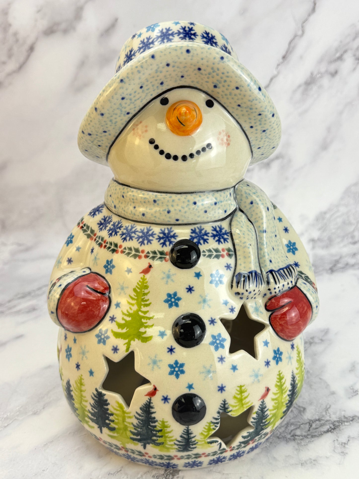 Shape V643 - Vena XL Snowman Votive - Winter Forest