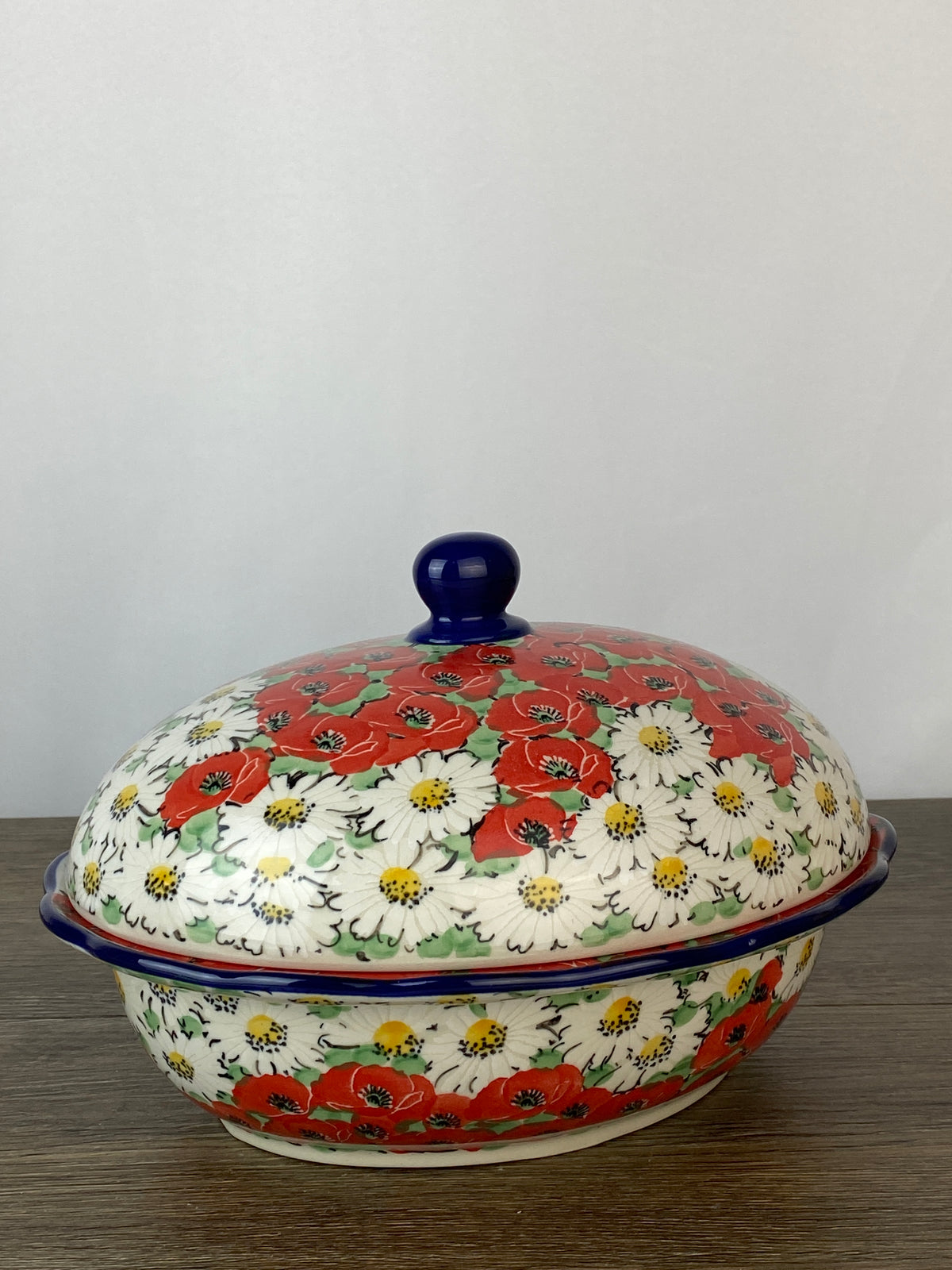 Roaster Pattern Scalloped Unikat Roaster - Shape D44 - Pattern U5070 – Polish Pottery ...