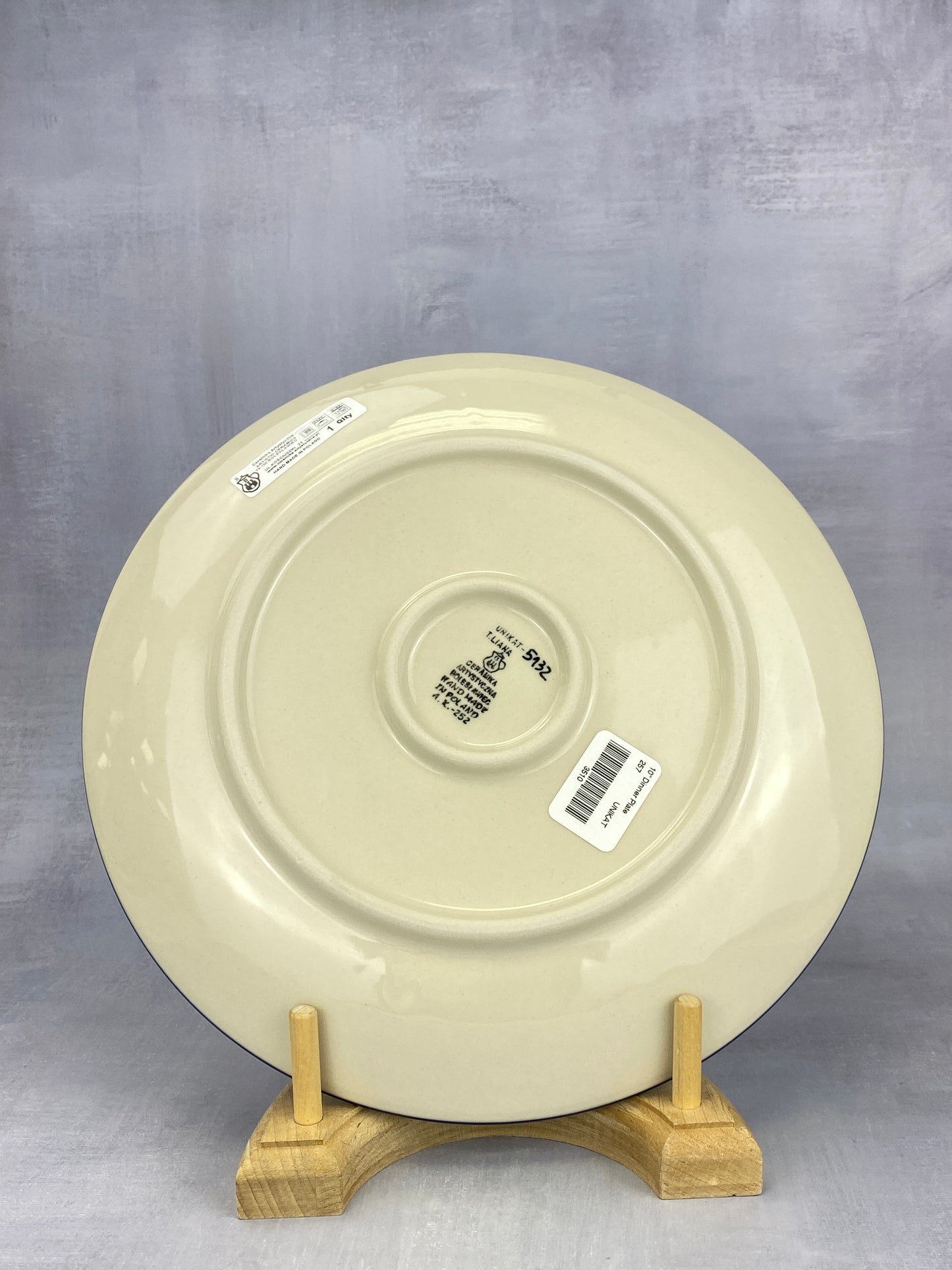 10" Unikat Dinner Plate - Shape 257 - Pattern U5132