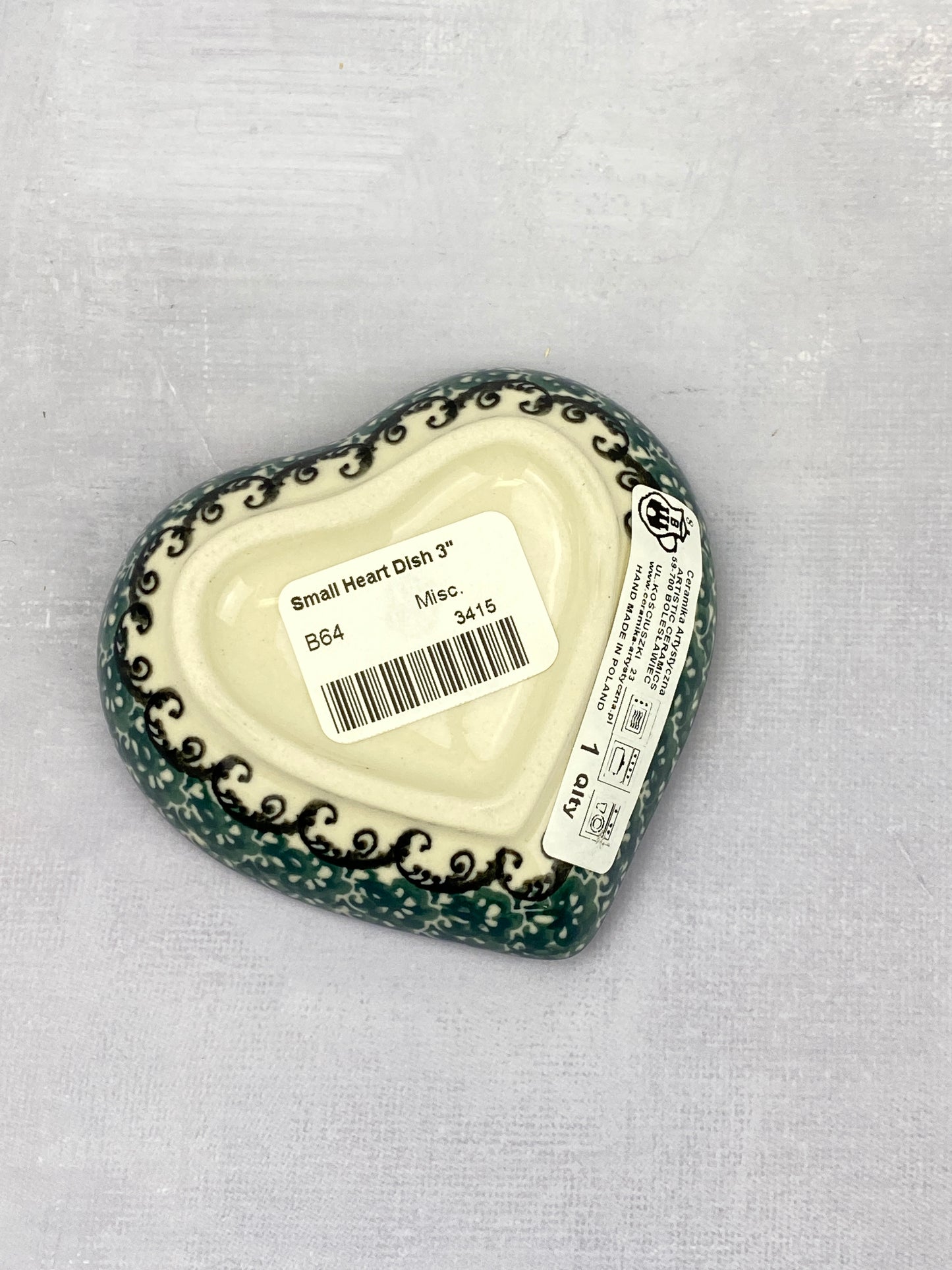 Heart Dish - Shape B64 - Pattern 1415