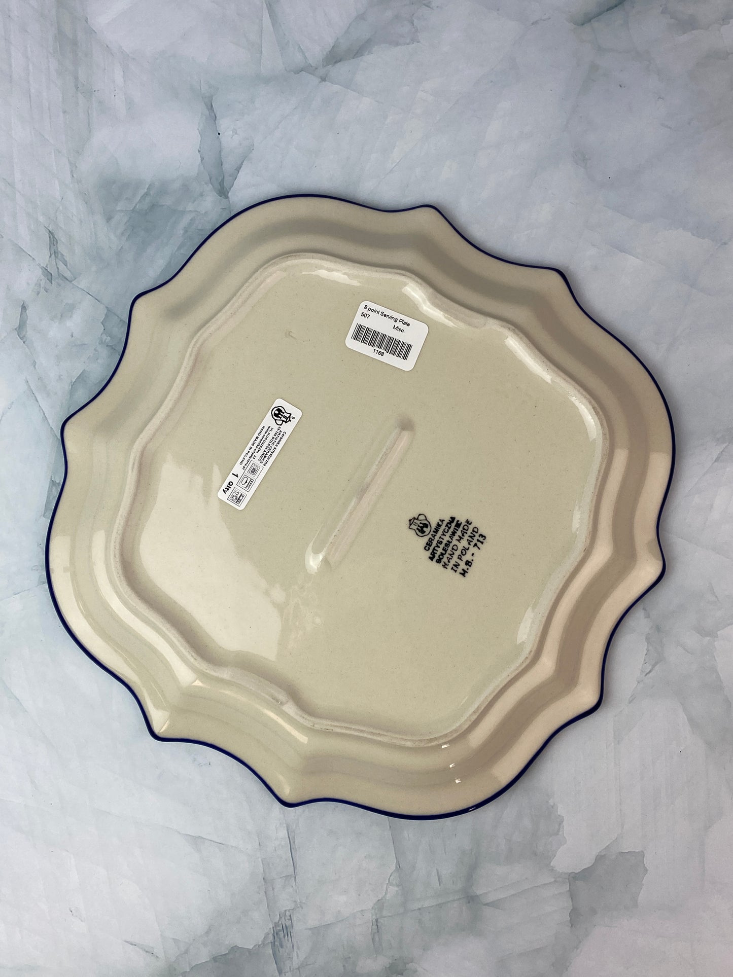 8 Pointed  Platter/ Plate - Shape 507 - Pattern 2822