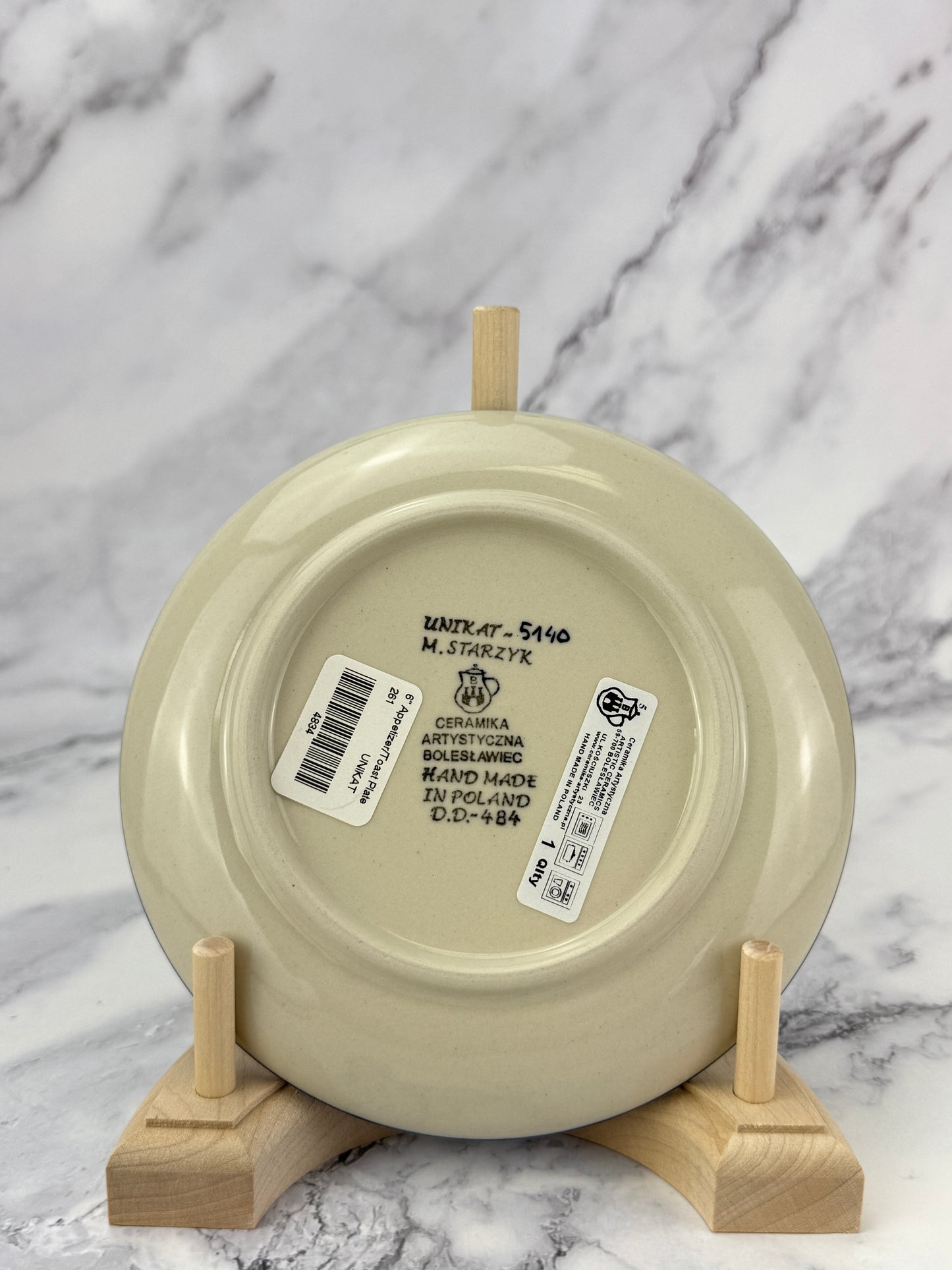 6" Unikat Toast Plate - Shape 261 - Pattern U5140