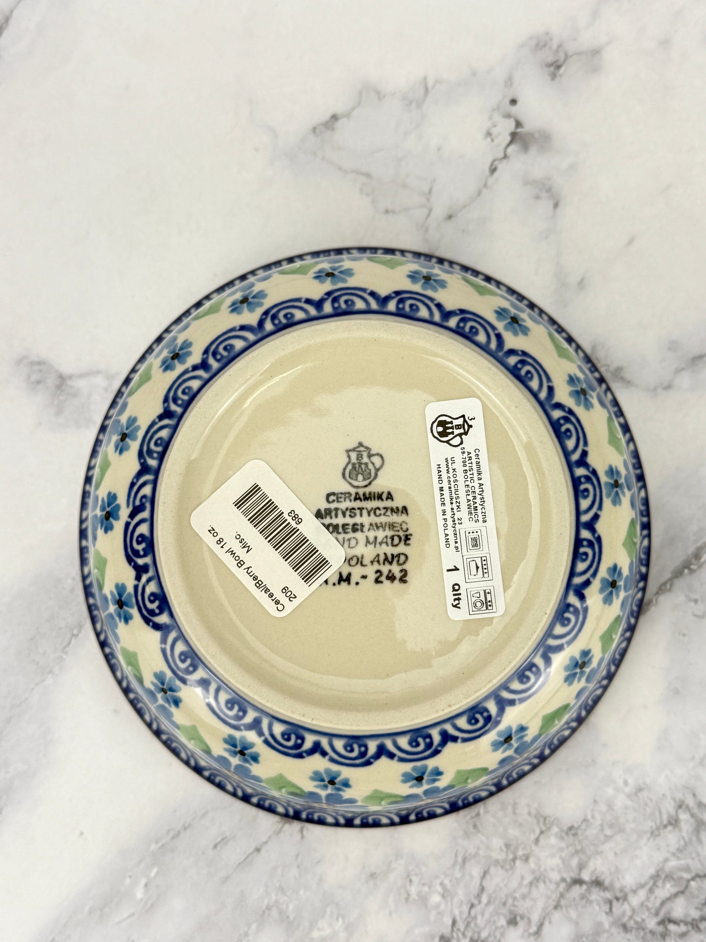 Cereal / Berry Bowl - Shape 209 - Pattern 1426