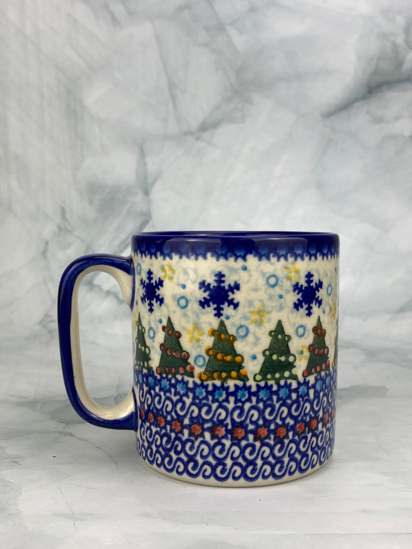 Vena Unikat 12oz Holiday Mug - Shape V055 - Christmas Lights