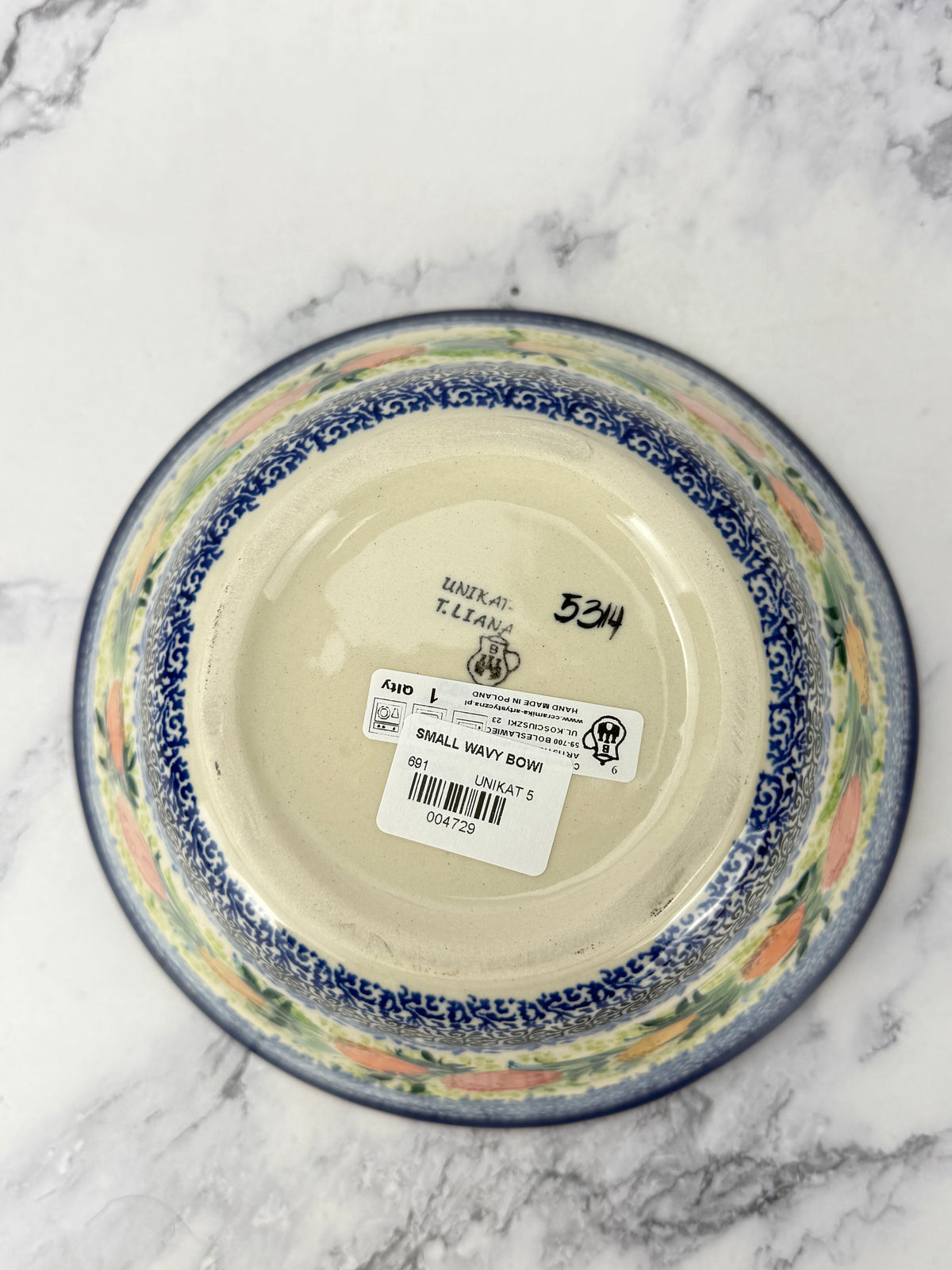 Small Wavy Unikat Bowl - Shape 691 - Pattern U5314