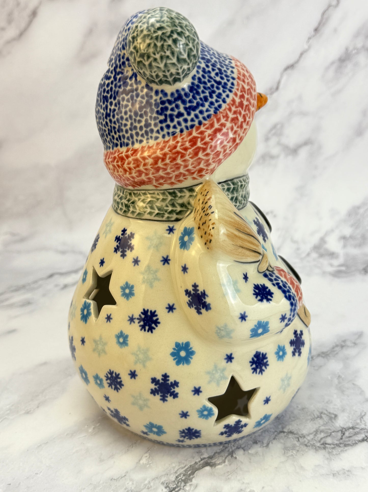 Vena Snowman With Broomstick - Shape V641 - Snowflake