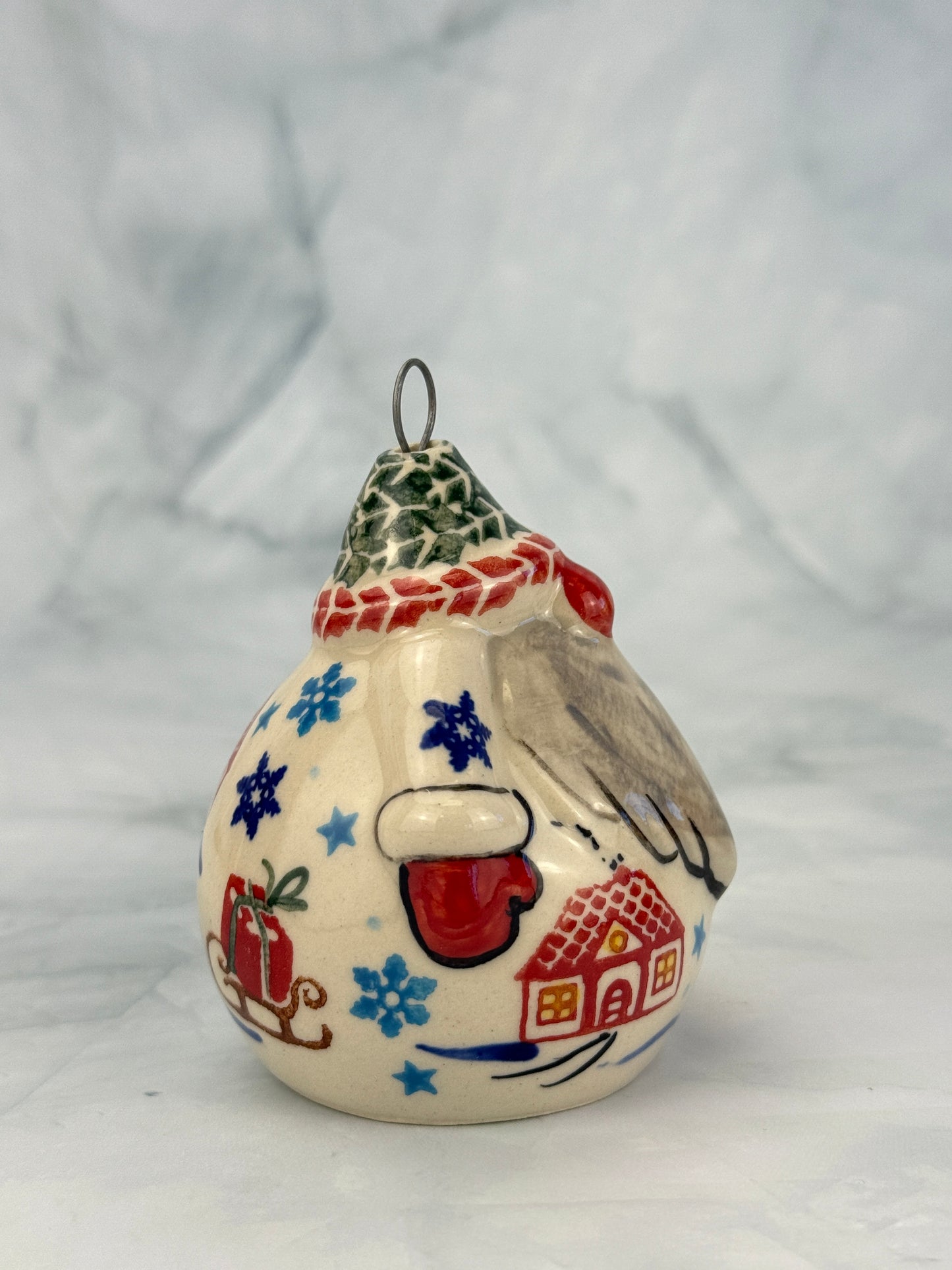 Vena Chubby Santa Ornament - Shape V658 - Winter Cottage