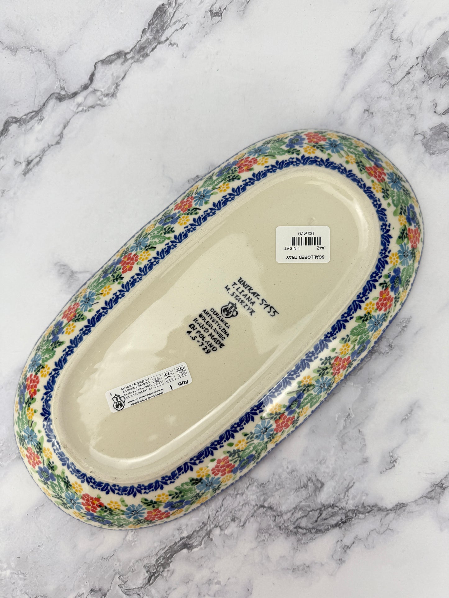 Scalloped Unikat Tray - Shape A42 - Pattern U5155