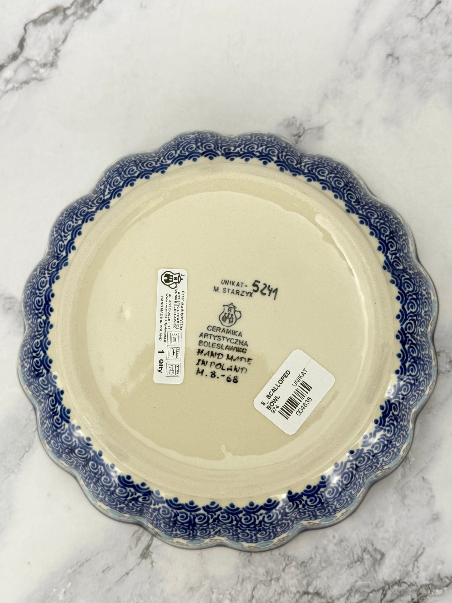 Unikat Scalloped Bowl - Shape 974 - Pattern U5241