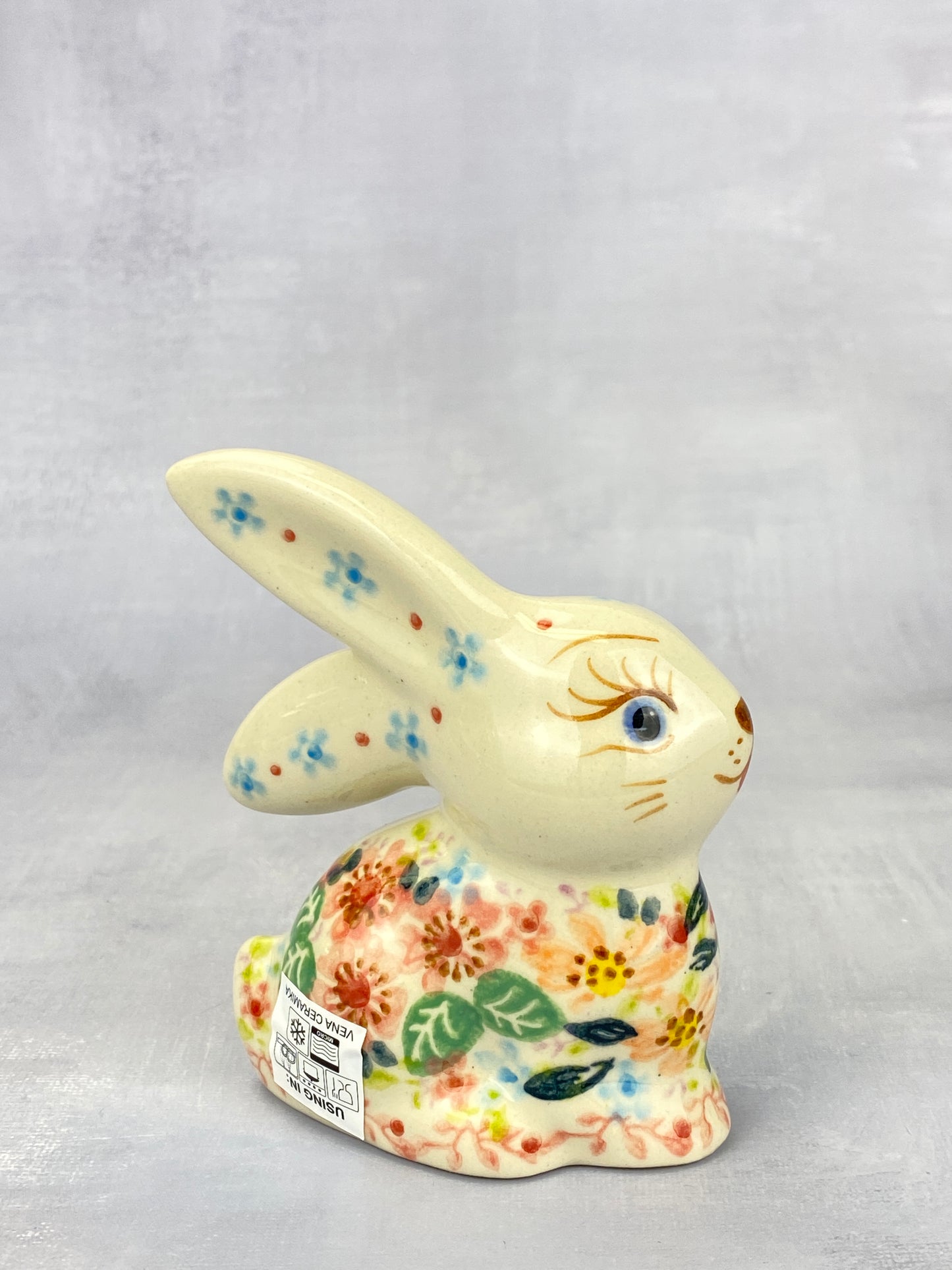 Bunny Figurine - Shape V412 - Pink Floral