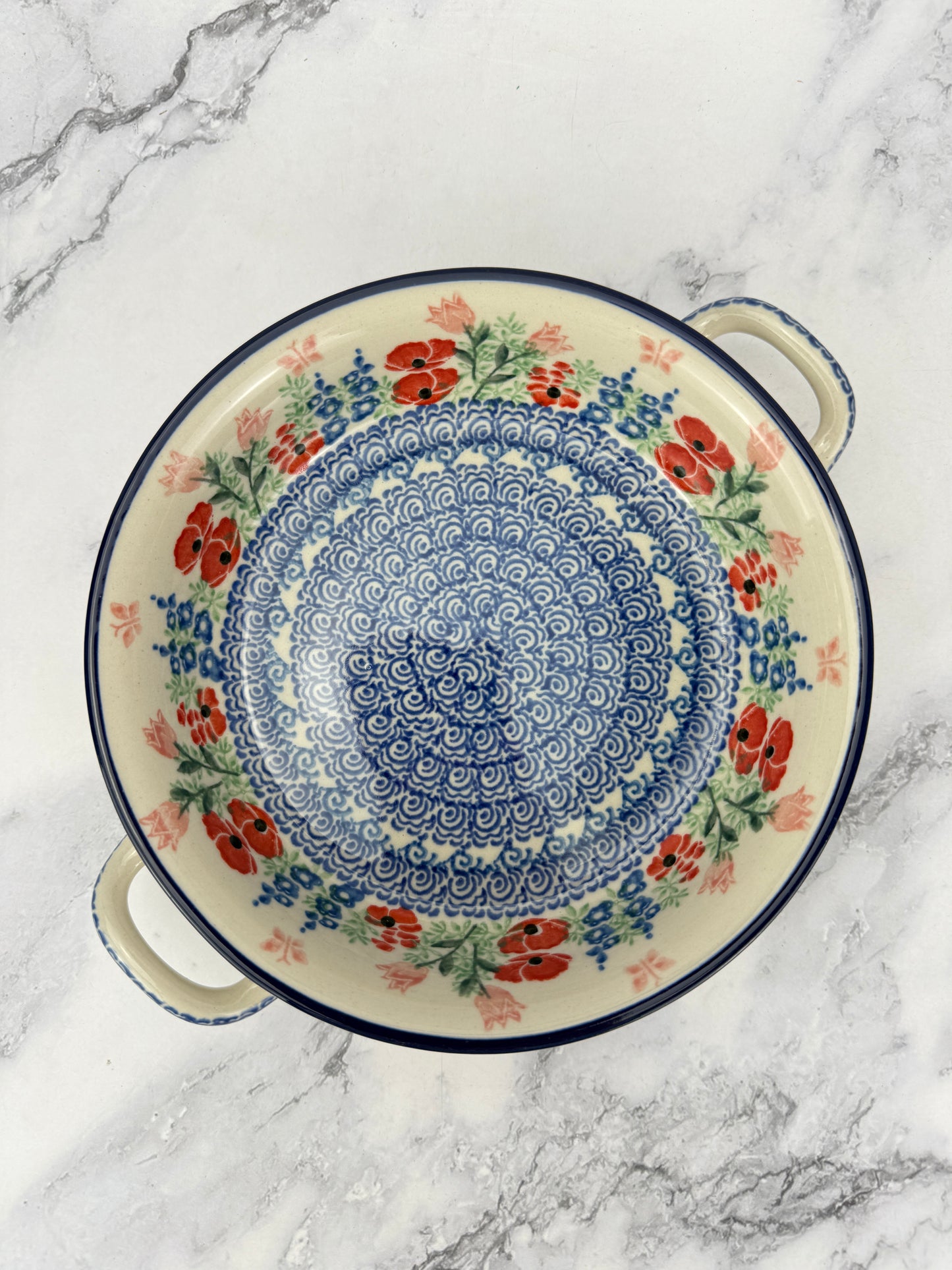 Small Round Baker with Handles - Shape C40 - Pattern 3220
