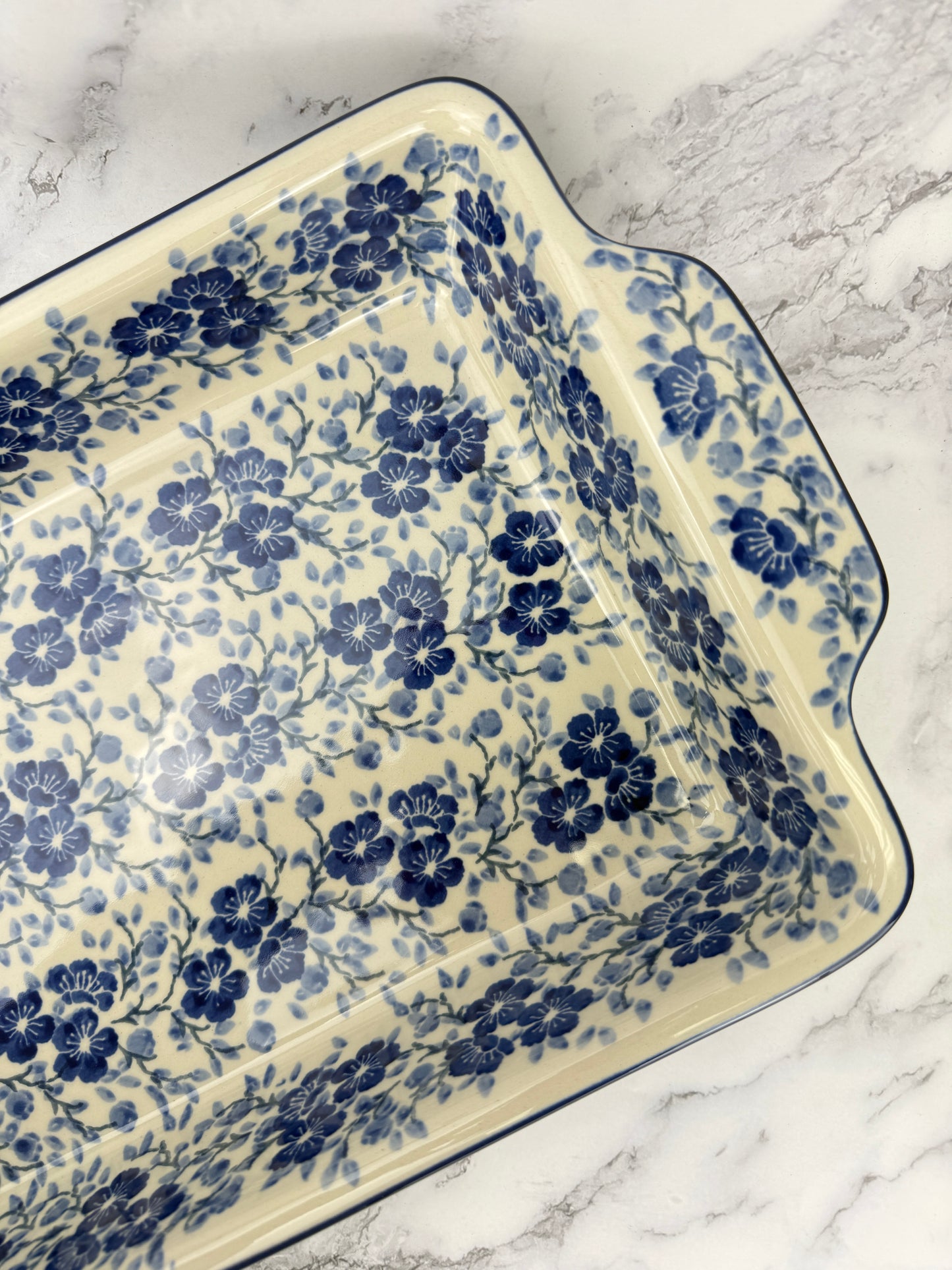Large Rectangular Baker with Handles - Shape A56 - Pattern 3428