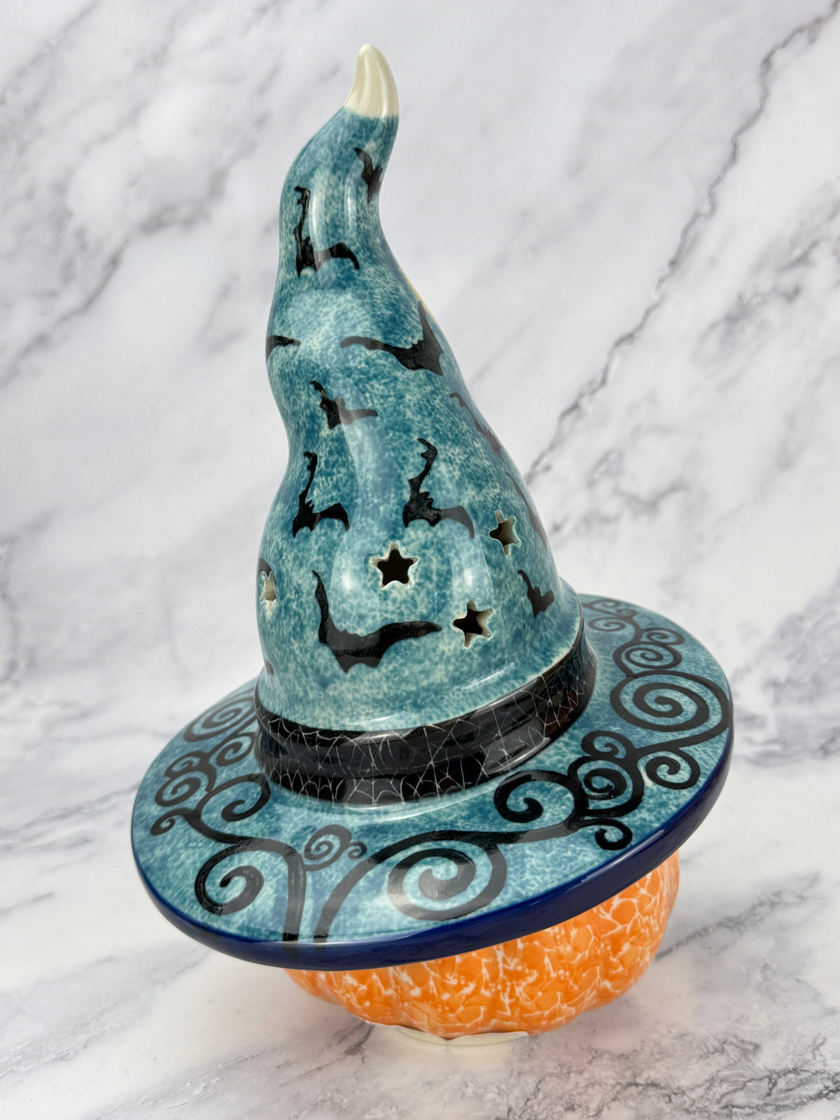 Unikat Pumpkin with Witch Hat - Shape H30 -  Pattern - U7914