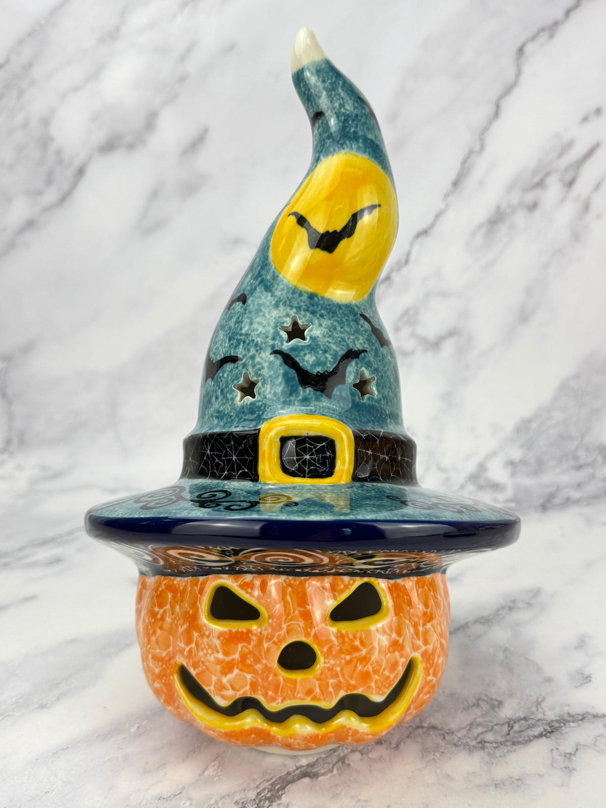 Unikat Pumpkin with Witch Hat - Shape H30 -  Pattern - U7914
