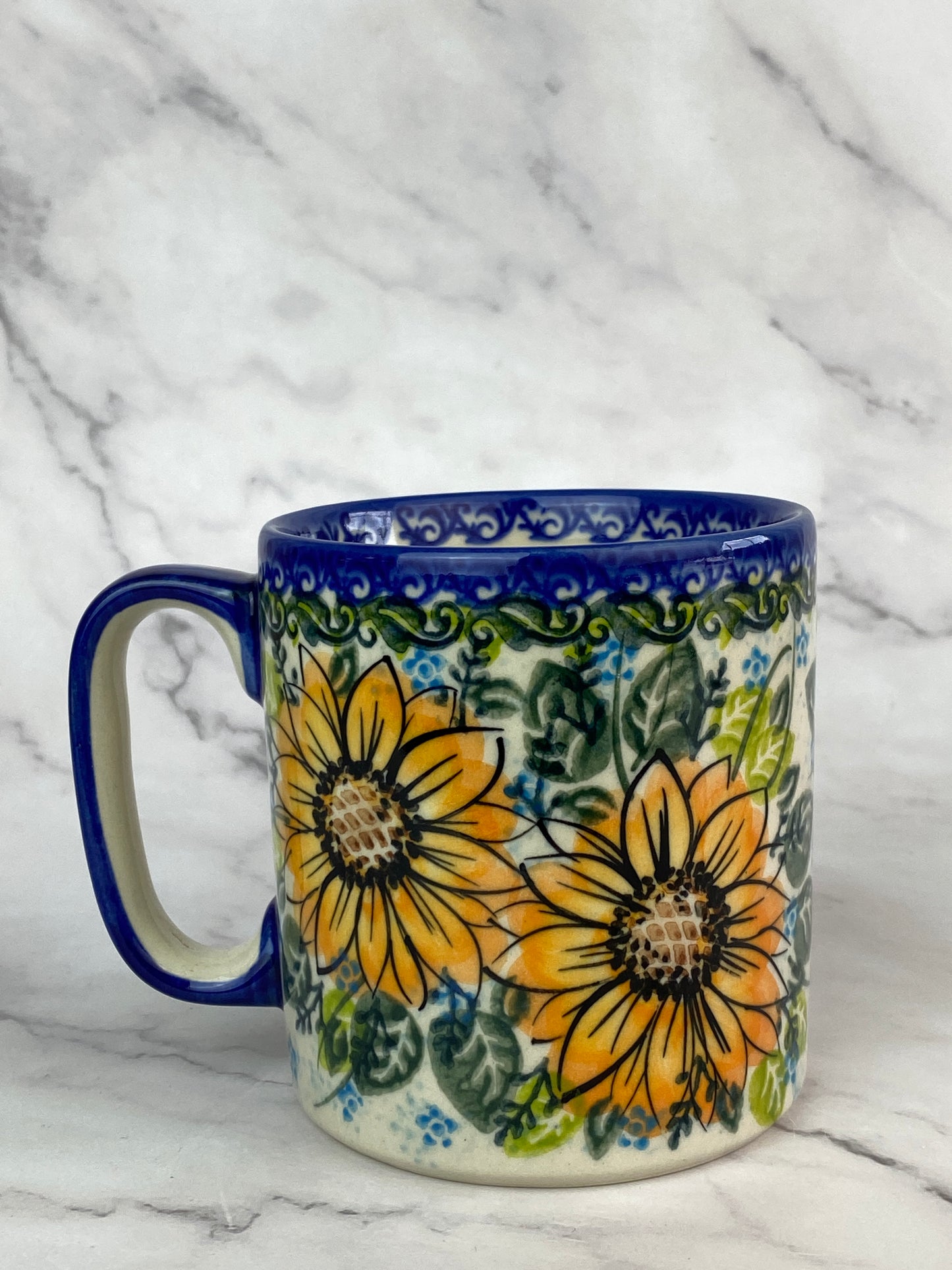 Vena Unikat 12oz Mug - Shape V055 - Pattern A563 Sunflower