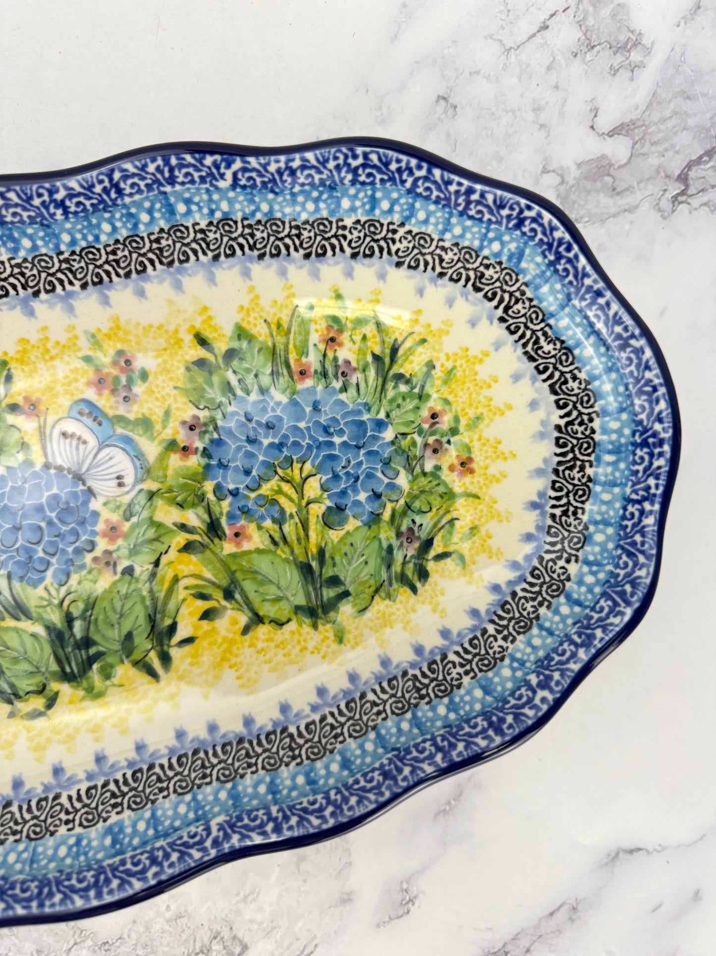 Scalloped Unikat Tray - Shape A42 - Pattern U5048