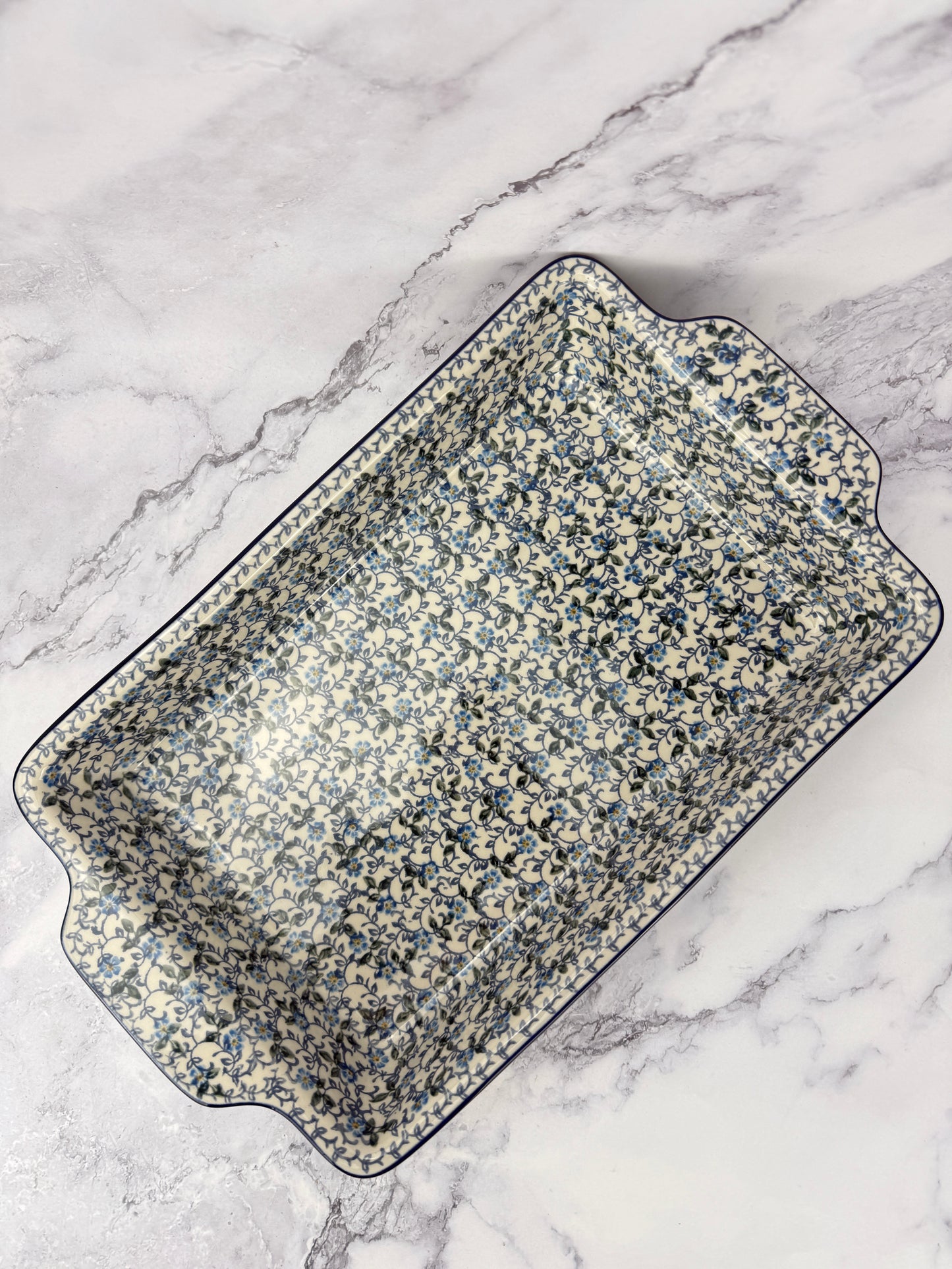 Large Rectangular Baker with Handles - Shape A56 - Pattern 2089