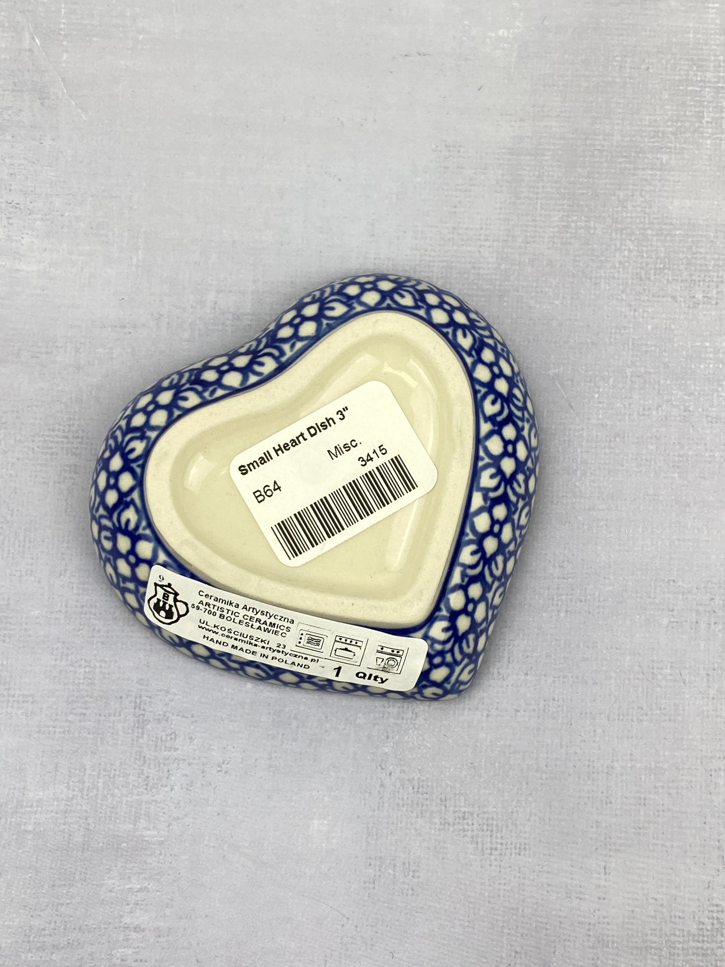 Heart Dish - Shape B64 - Pattern 1382