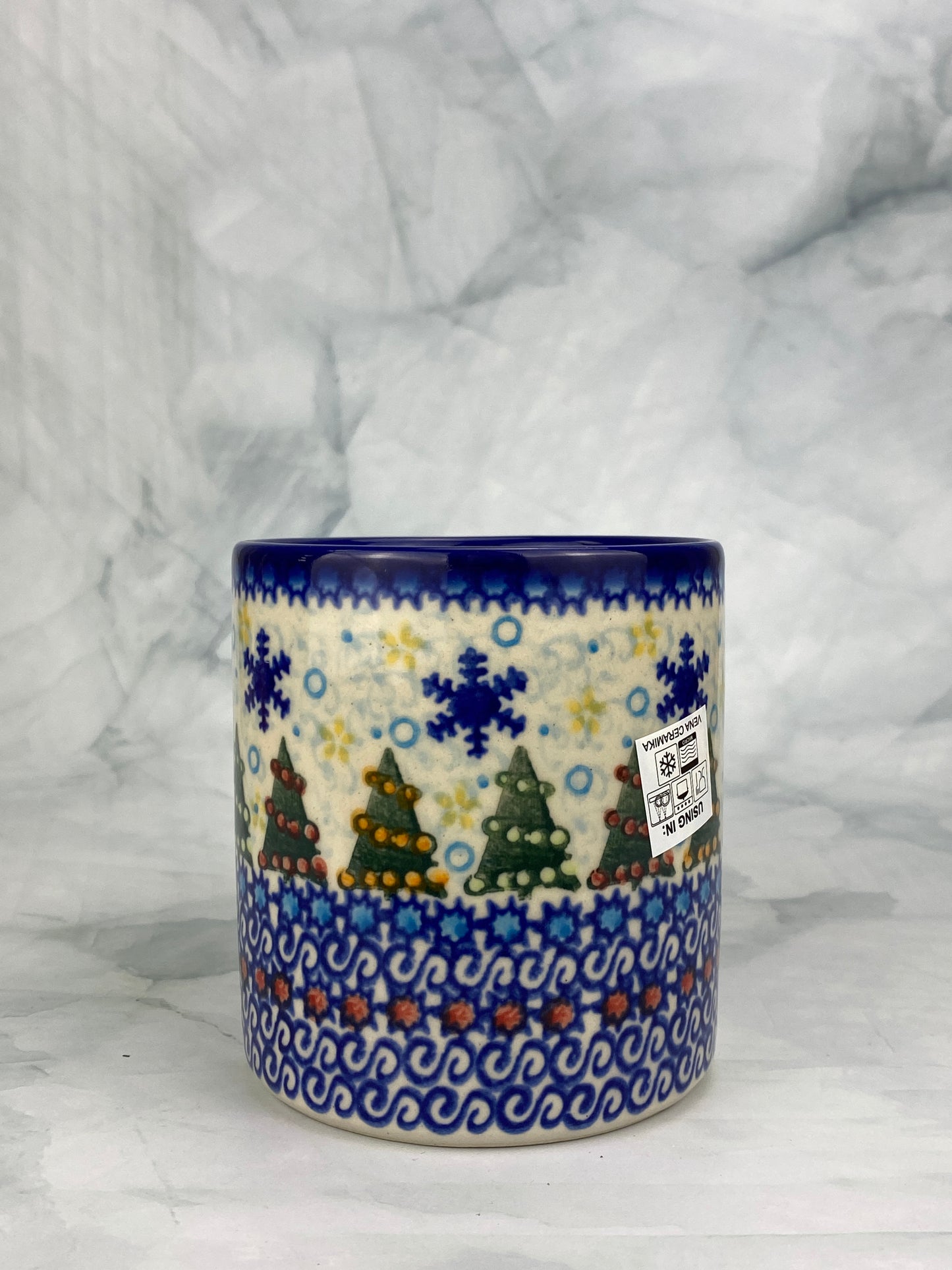 Vena Unikat 12oz Holiday Mug - Shape V055 - Christmas Lights